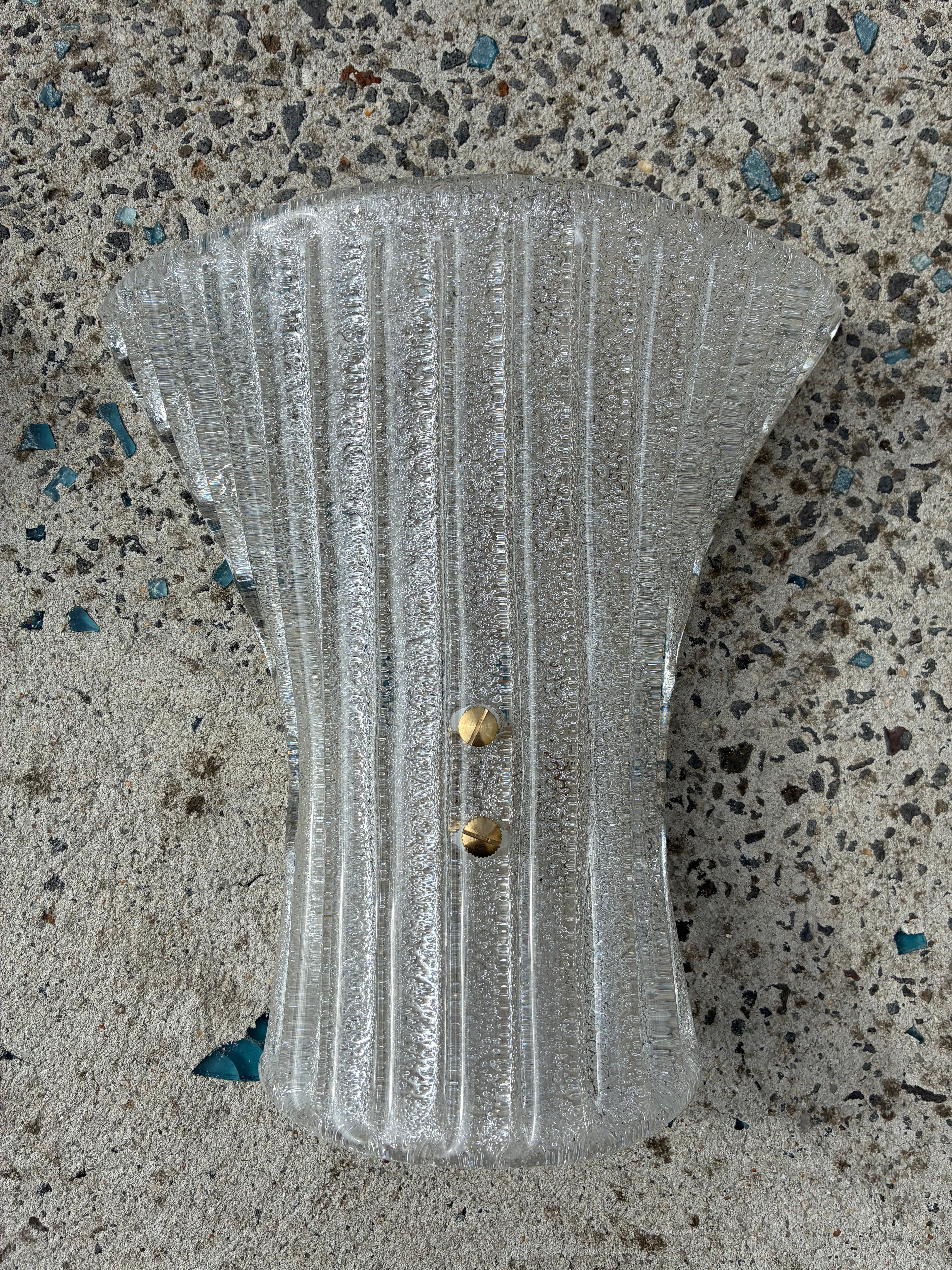 RIBBED MURANO WALL LIGHTS (PAIR)