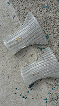 RIBBED MURANO WALL LIGHTS (PAIR)