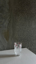 FROSTED TULIP GLASS VASE, EUROPE 1980's