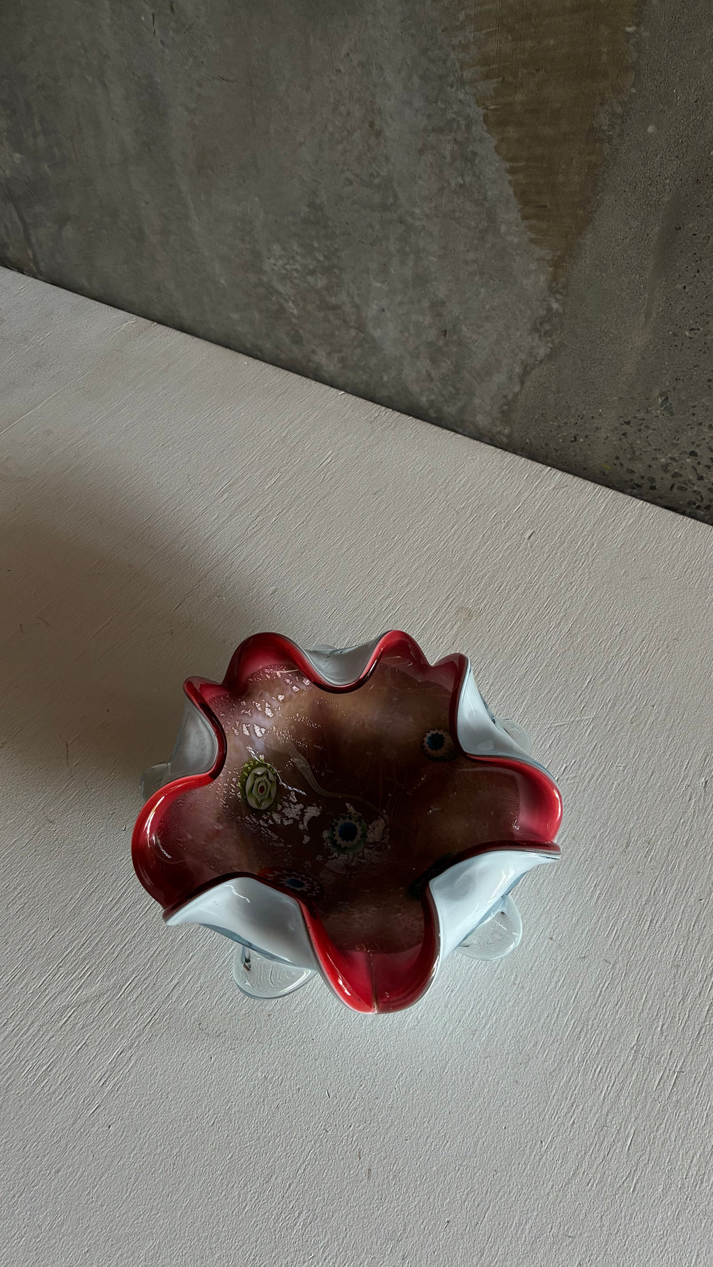 MURANO MILLEFIORI & AVENTURINE VASE, ITALY 1950s
