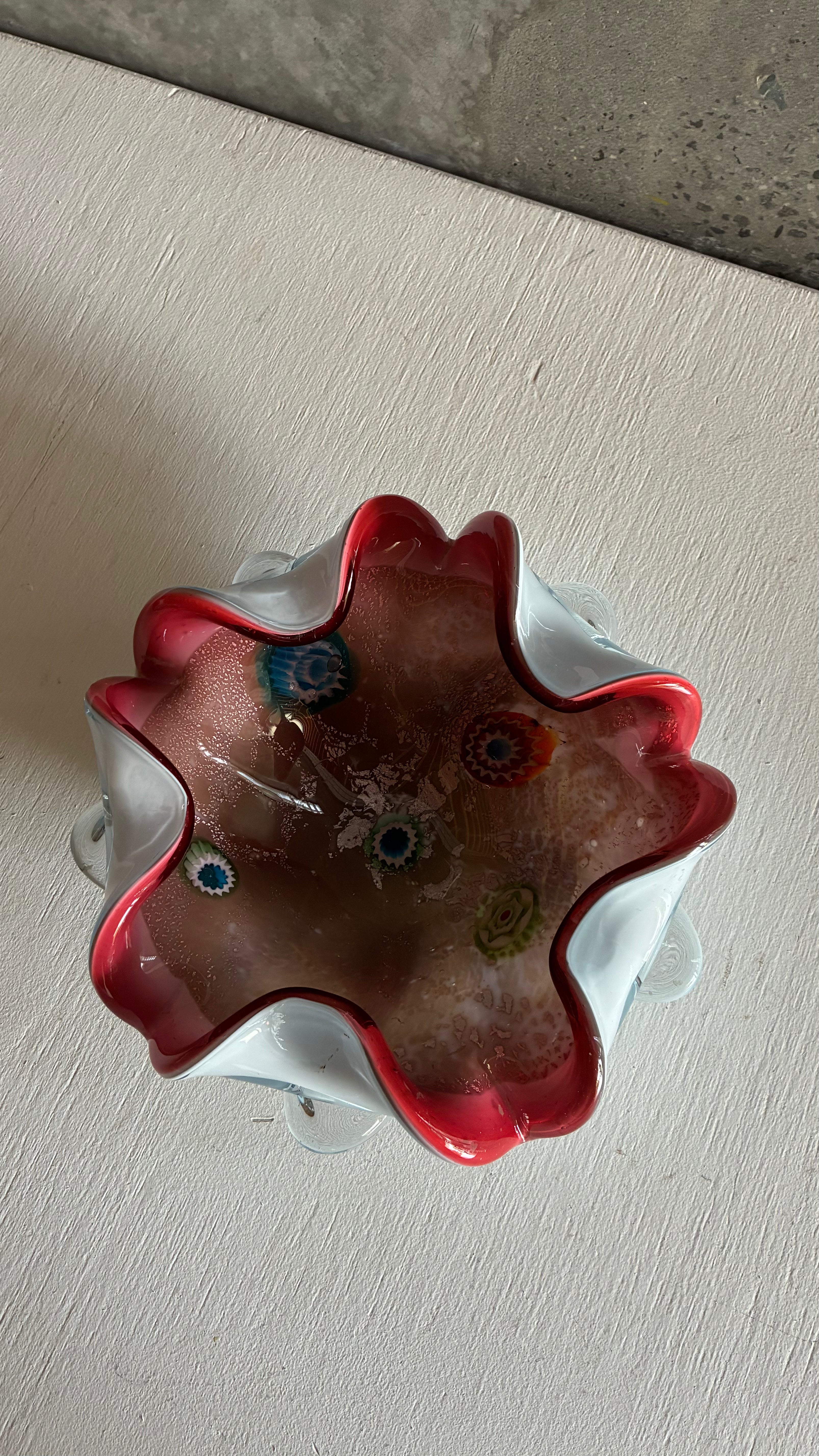 MURANO MILLEFIORI & AVENTURINE VASE, ITALY 1950s