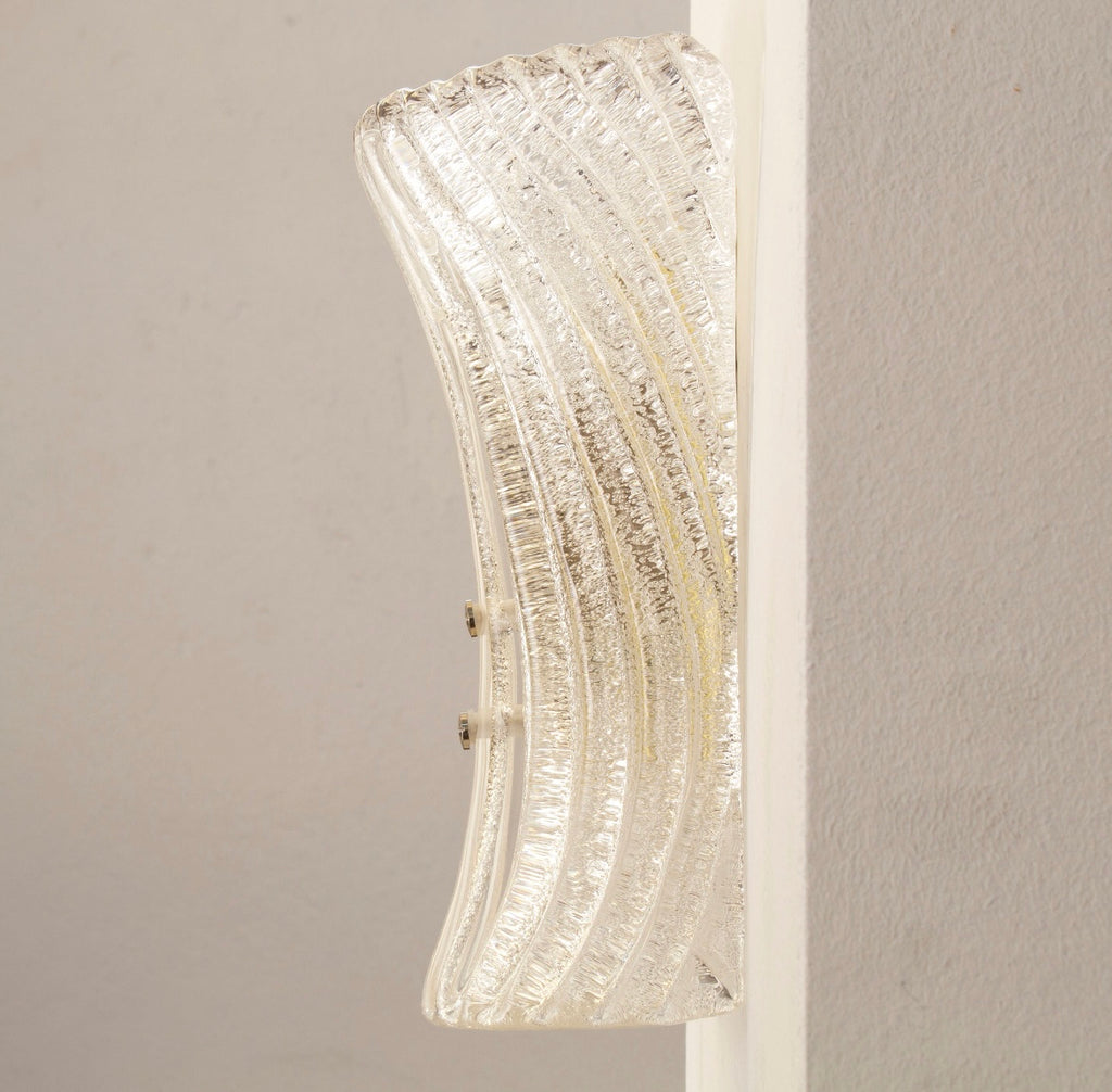 RIBBED MURANO WALL LIGHTS (PAIR)
