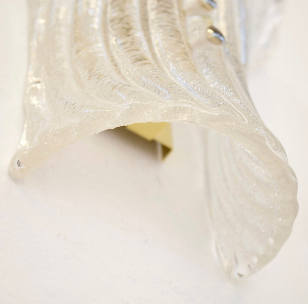 RIBBED MURANO WALL LIGHTS (PAIR)