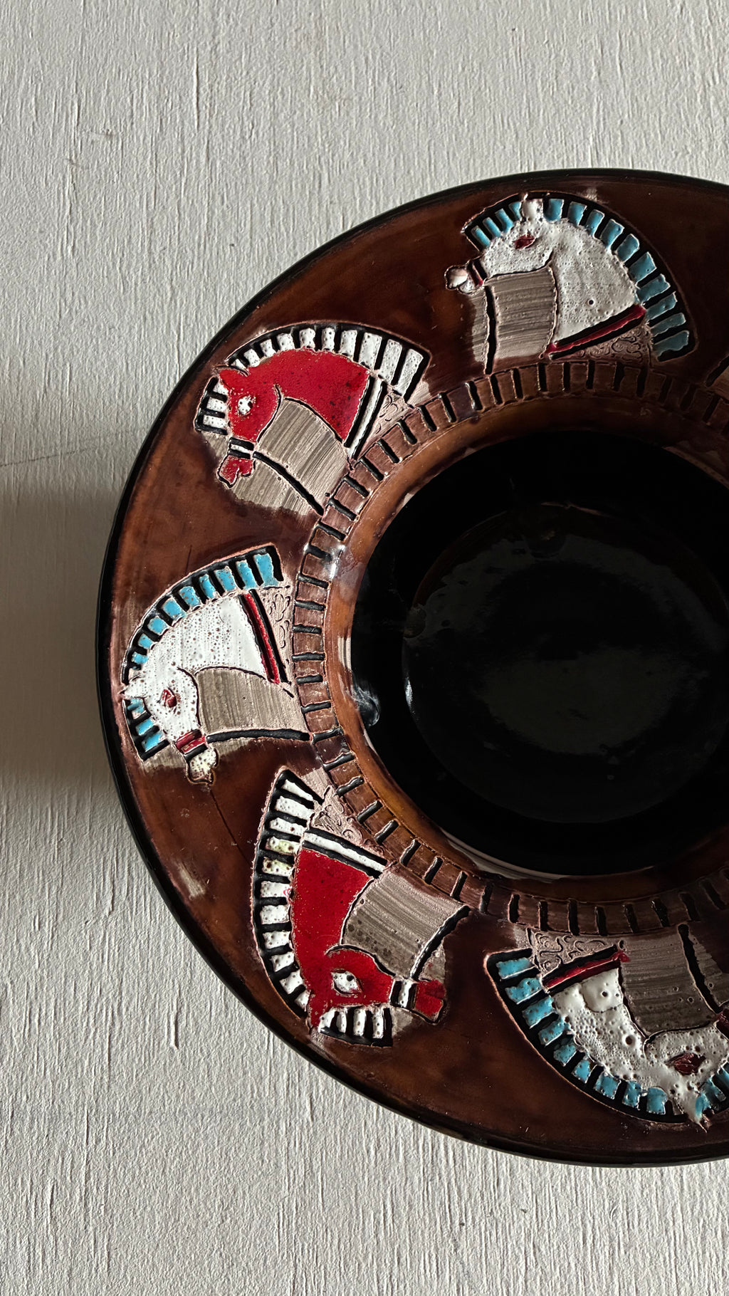 FRATELLI FANCIULLACCI SGRAFFITO HORSE BOWL, MONTELUPO ITALY