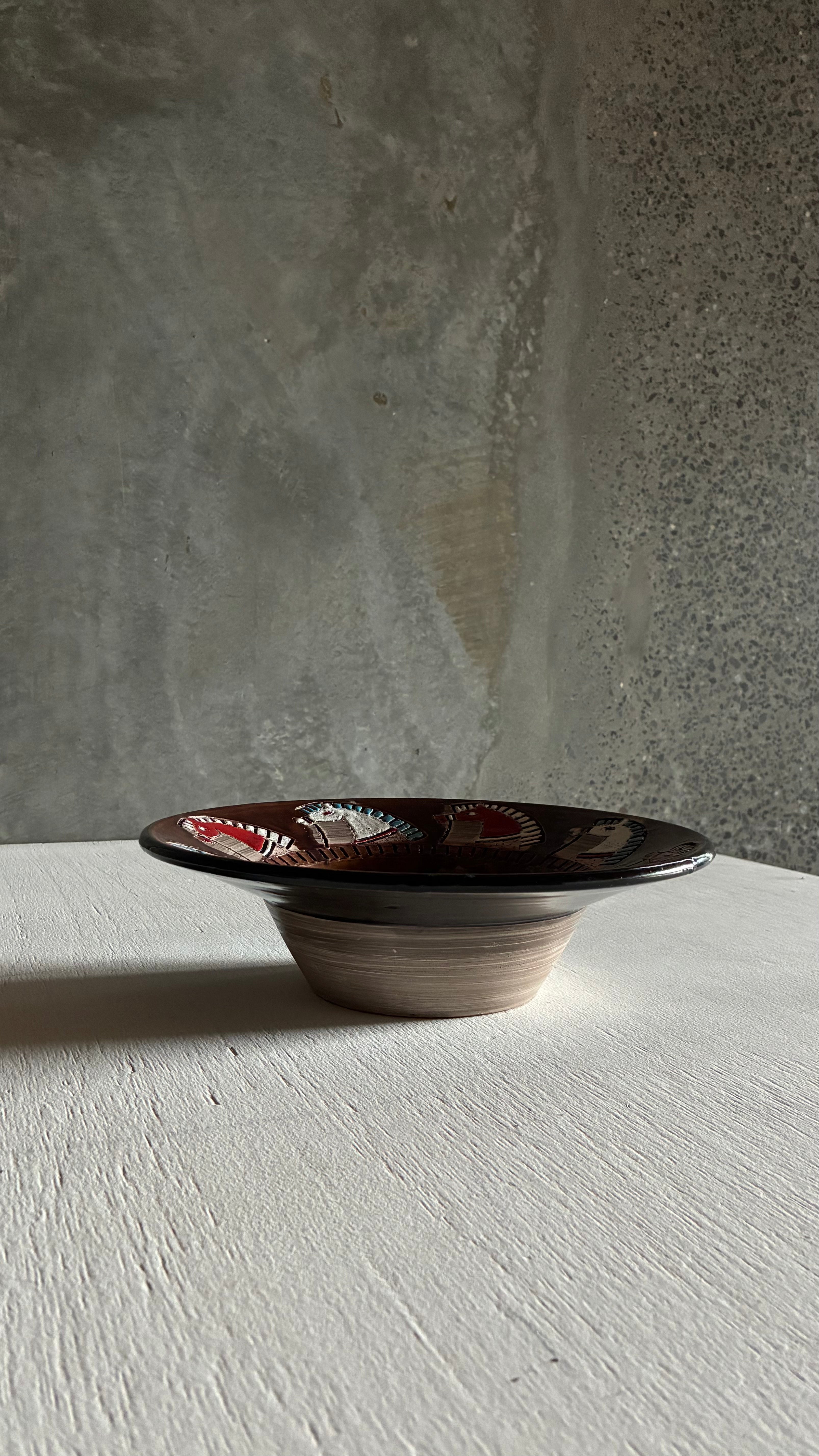 FRATELLI FANCIULLACCI SGRAFFITO HORSE BOWL, MONTELUPO ITALY