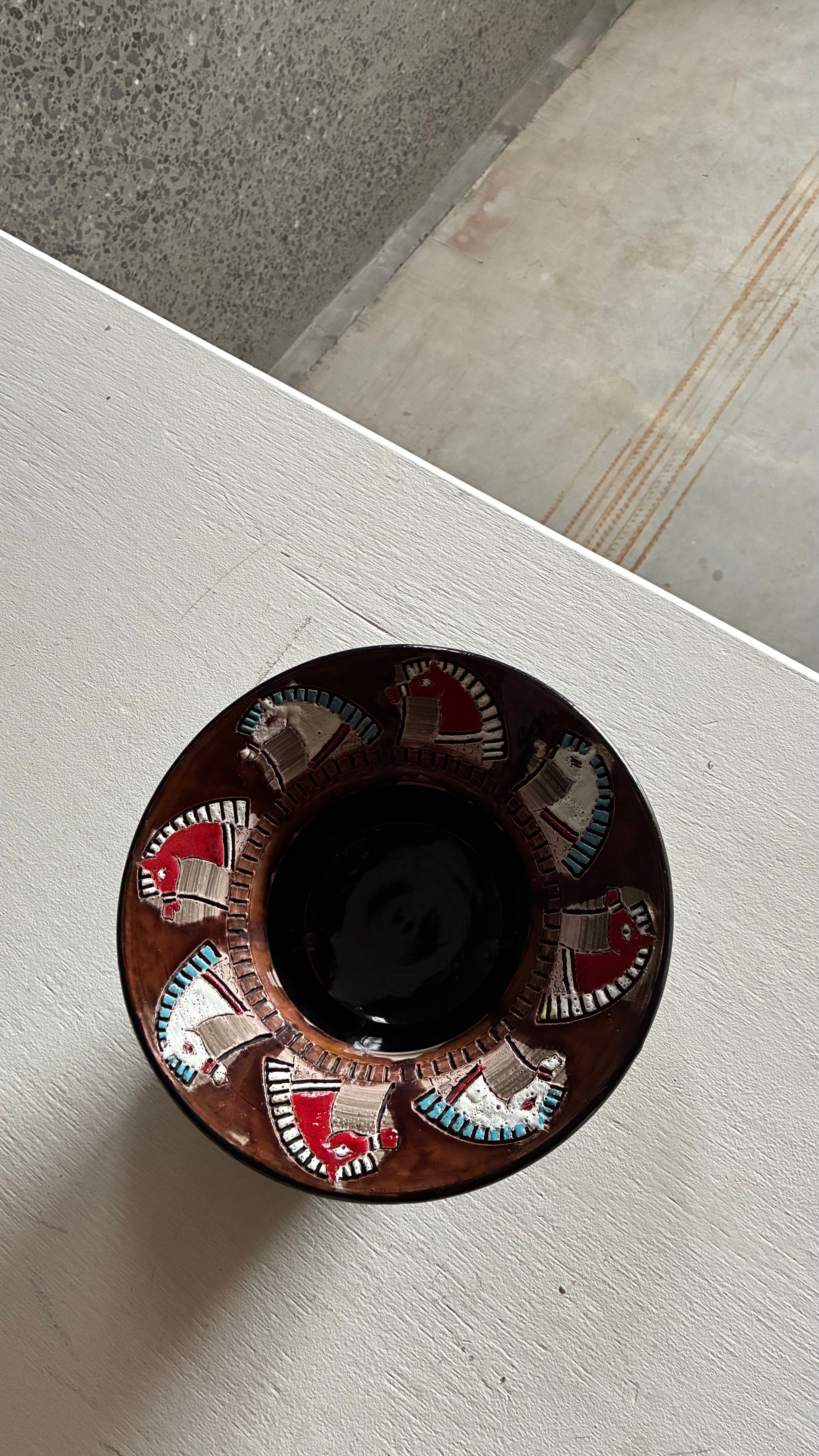FRATELLI FANCIULLACCI SGRAFFITO HORSE BOWL, MONTELUPO ITALY