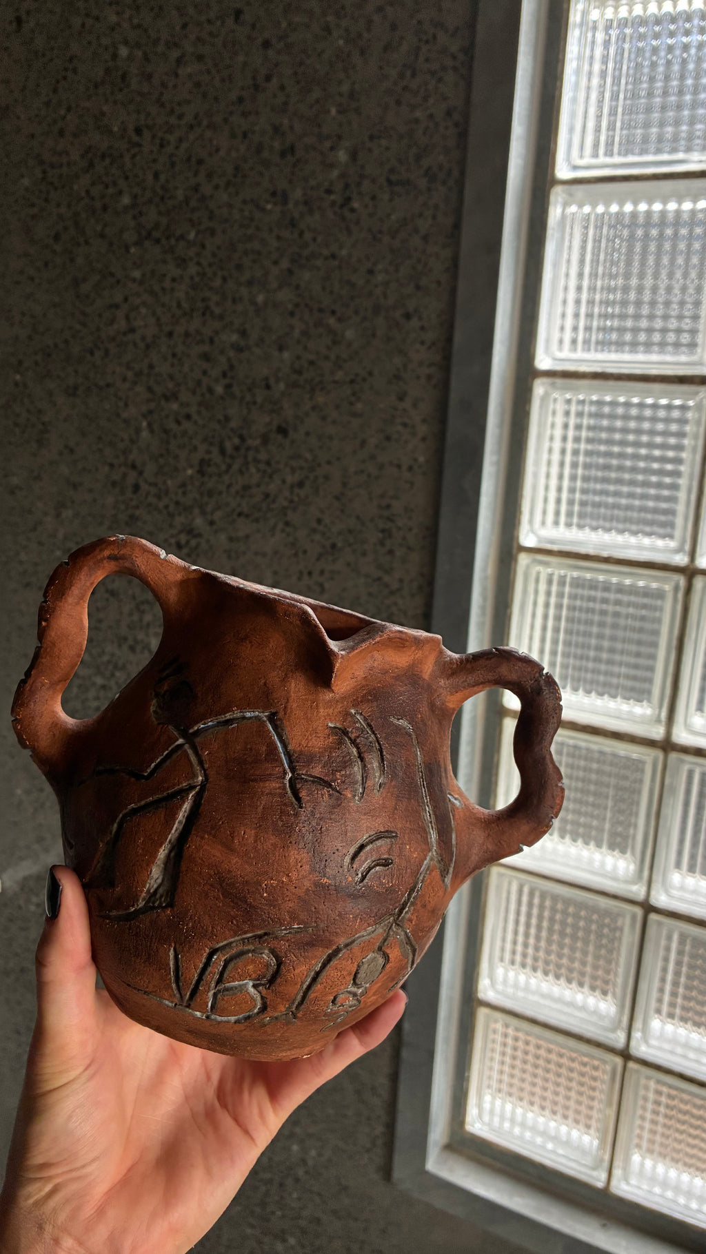 FRENCH STUDIO POTTERY VASE 1980s