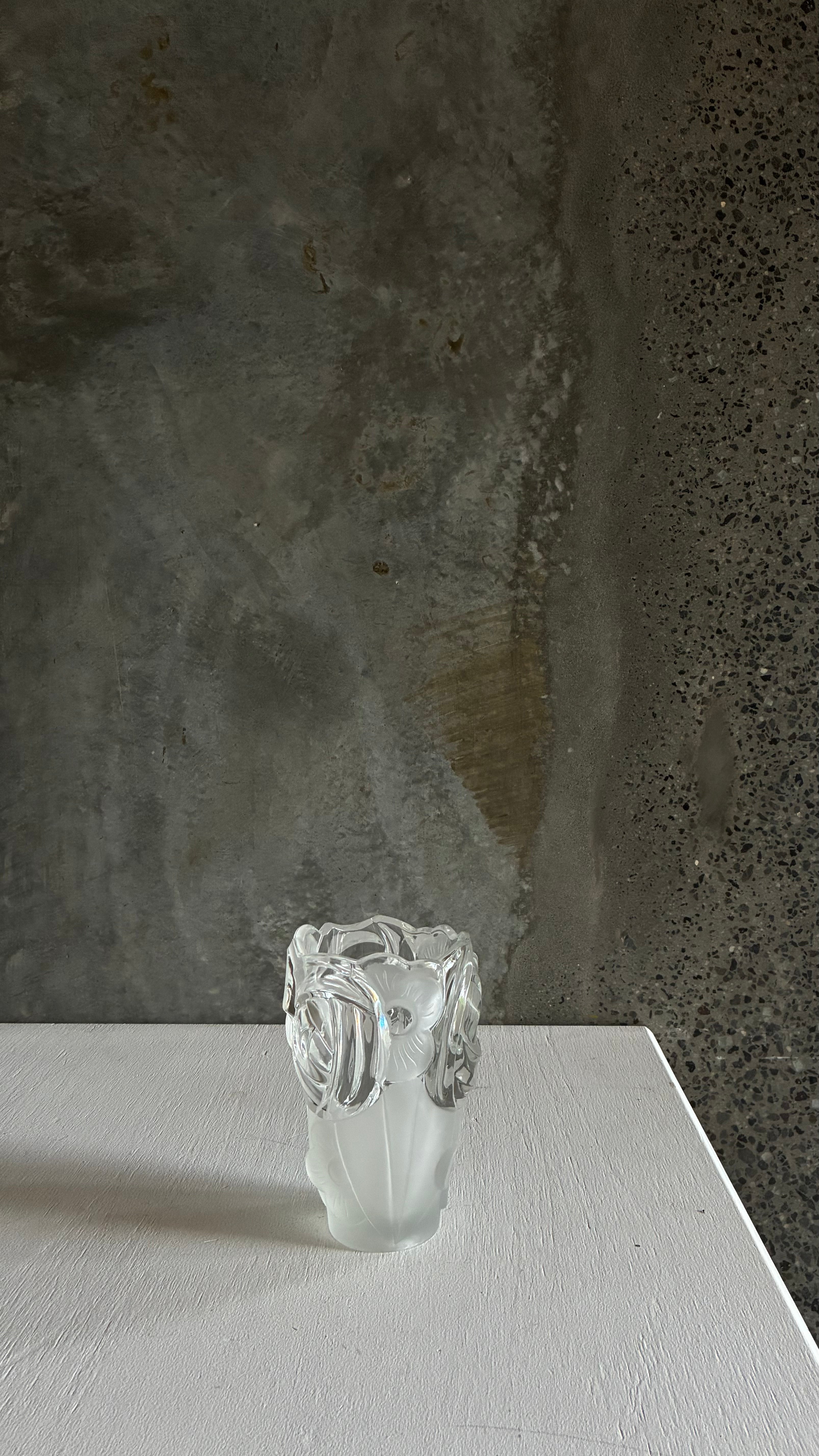 ART DECO CUT GLASS VASE