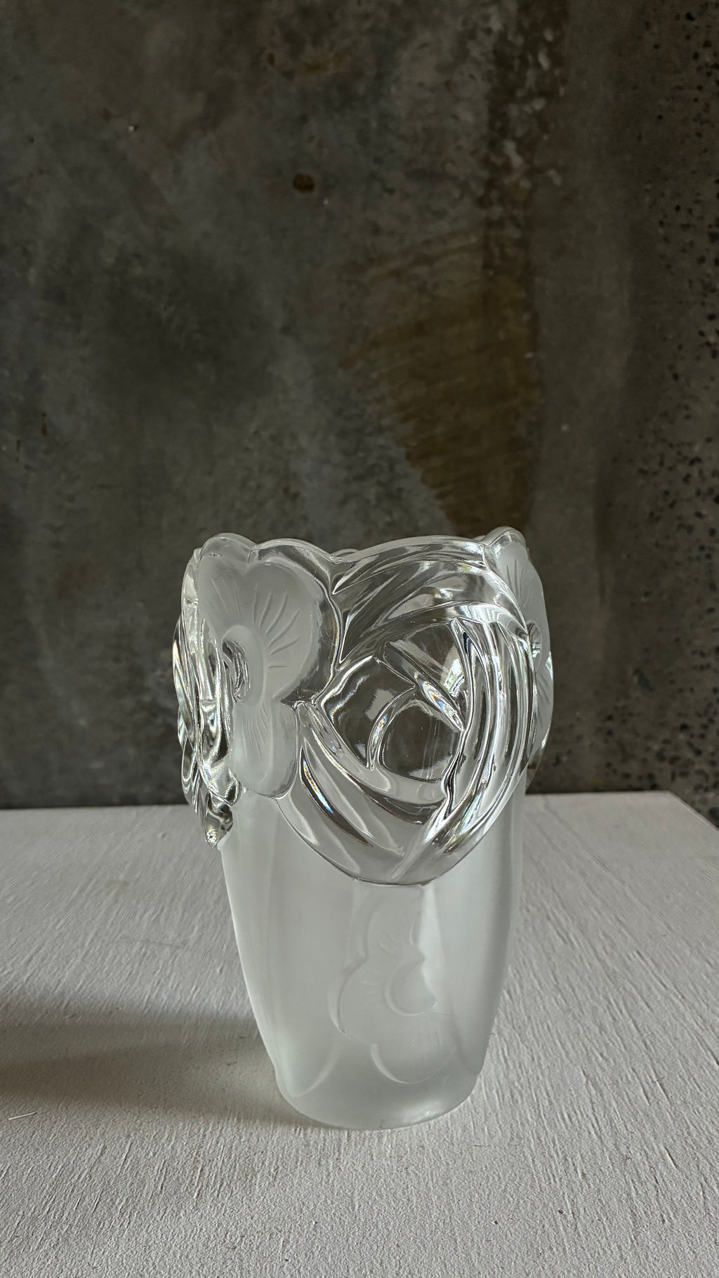 ART DECO CUT GLASS VASE