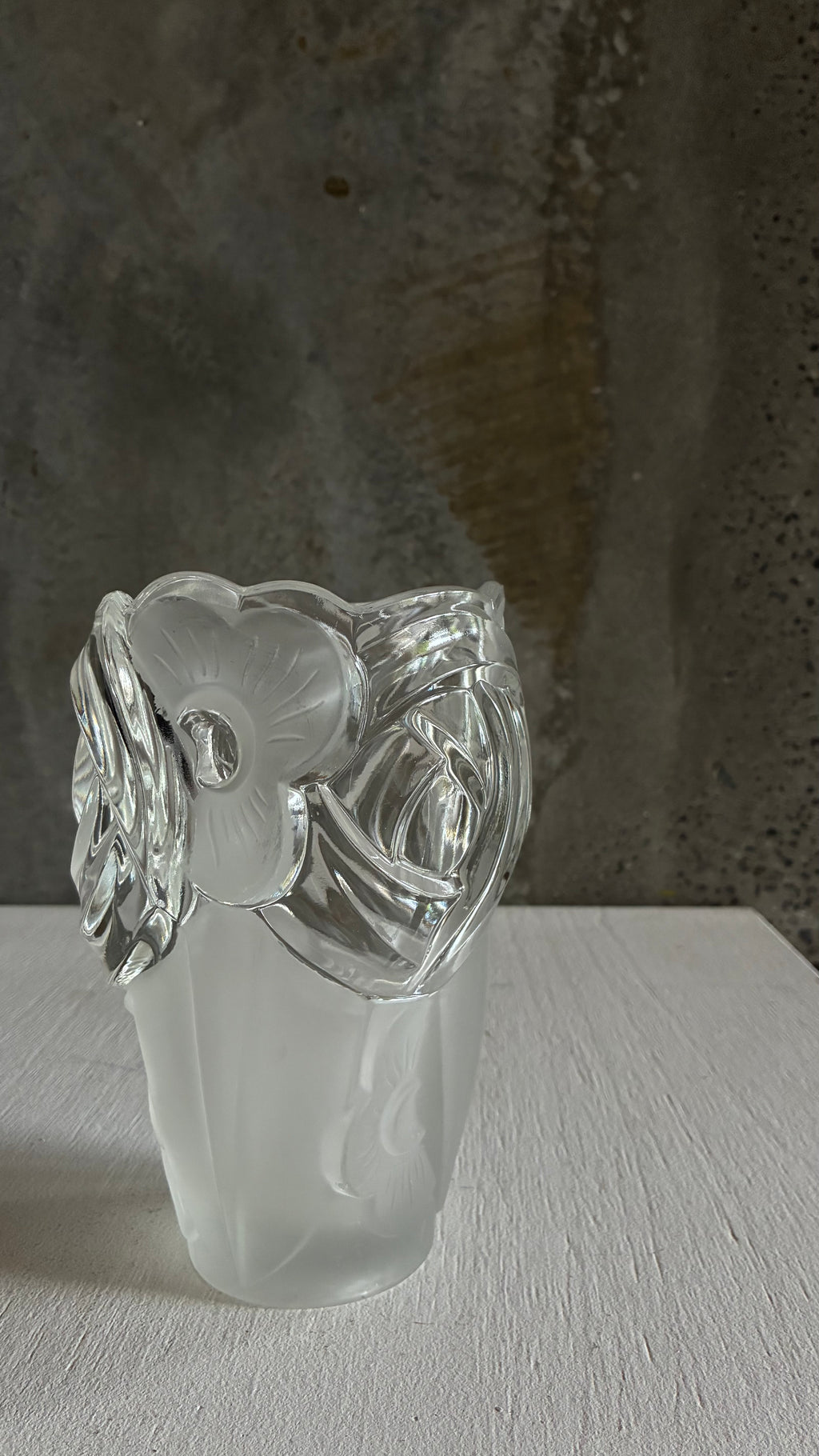 ART DECO CUT GLASS VASE