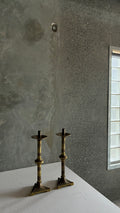 PAIR OF SOLID BRASS LATE 19TH CENTURY CANDLESTICKS