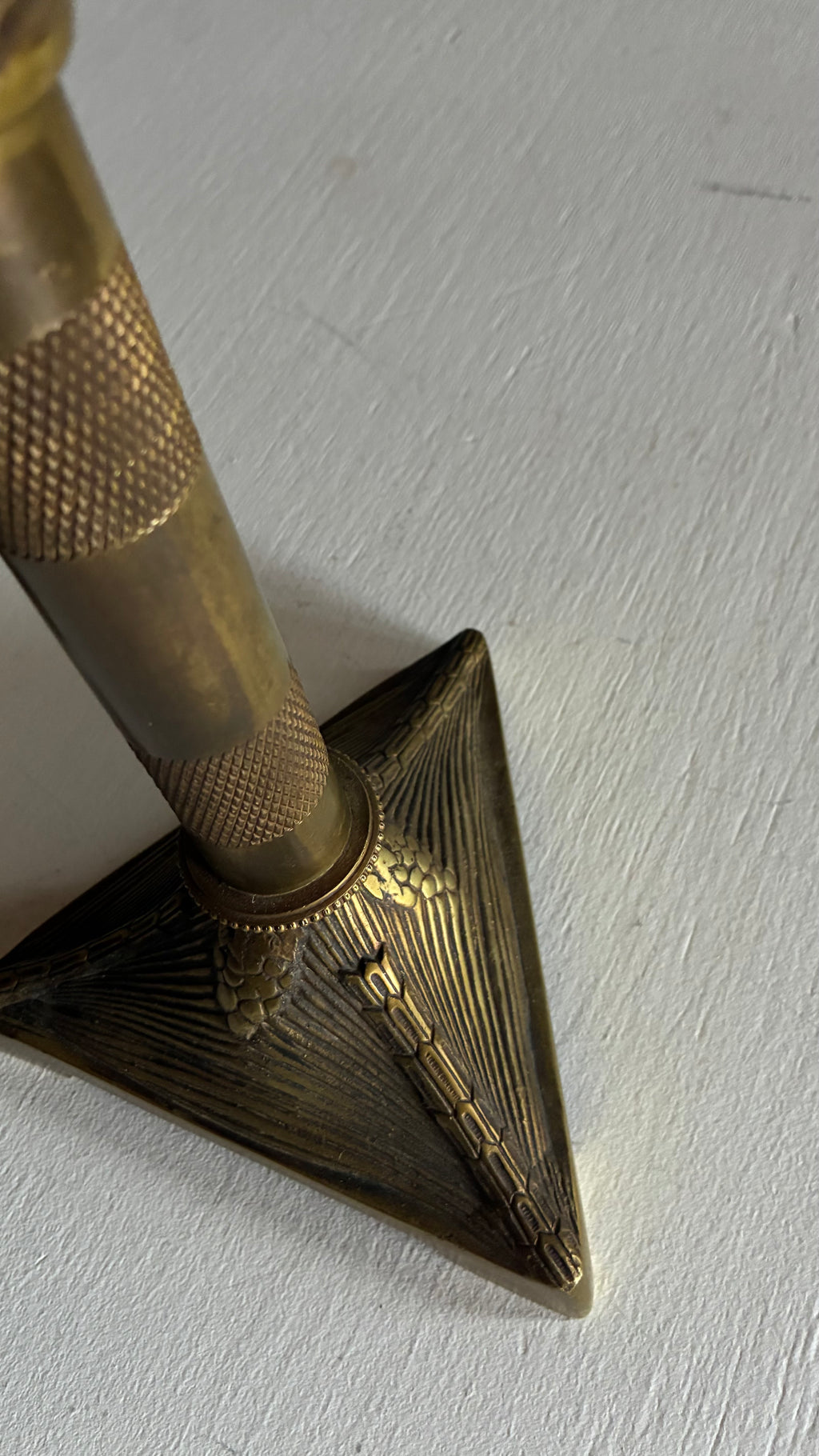 PAIR OF SOLID BRASS LATE 19TH CENTURY CANDLESTICKS