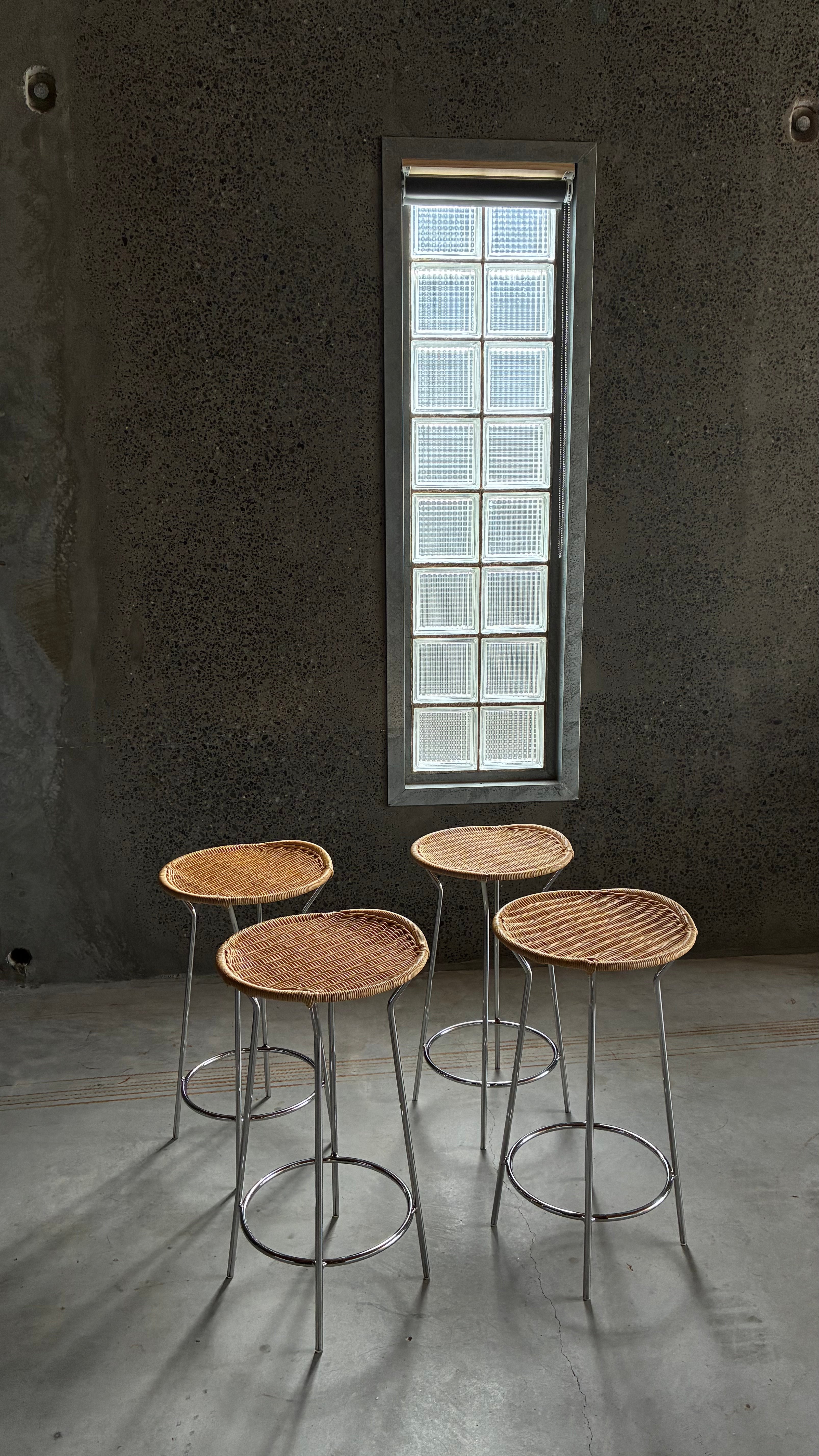 LUCIANO MARSON FOR CASAMANIA & HORM COUNTER STOOLS (SET OF FOUR)