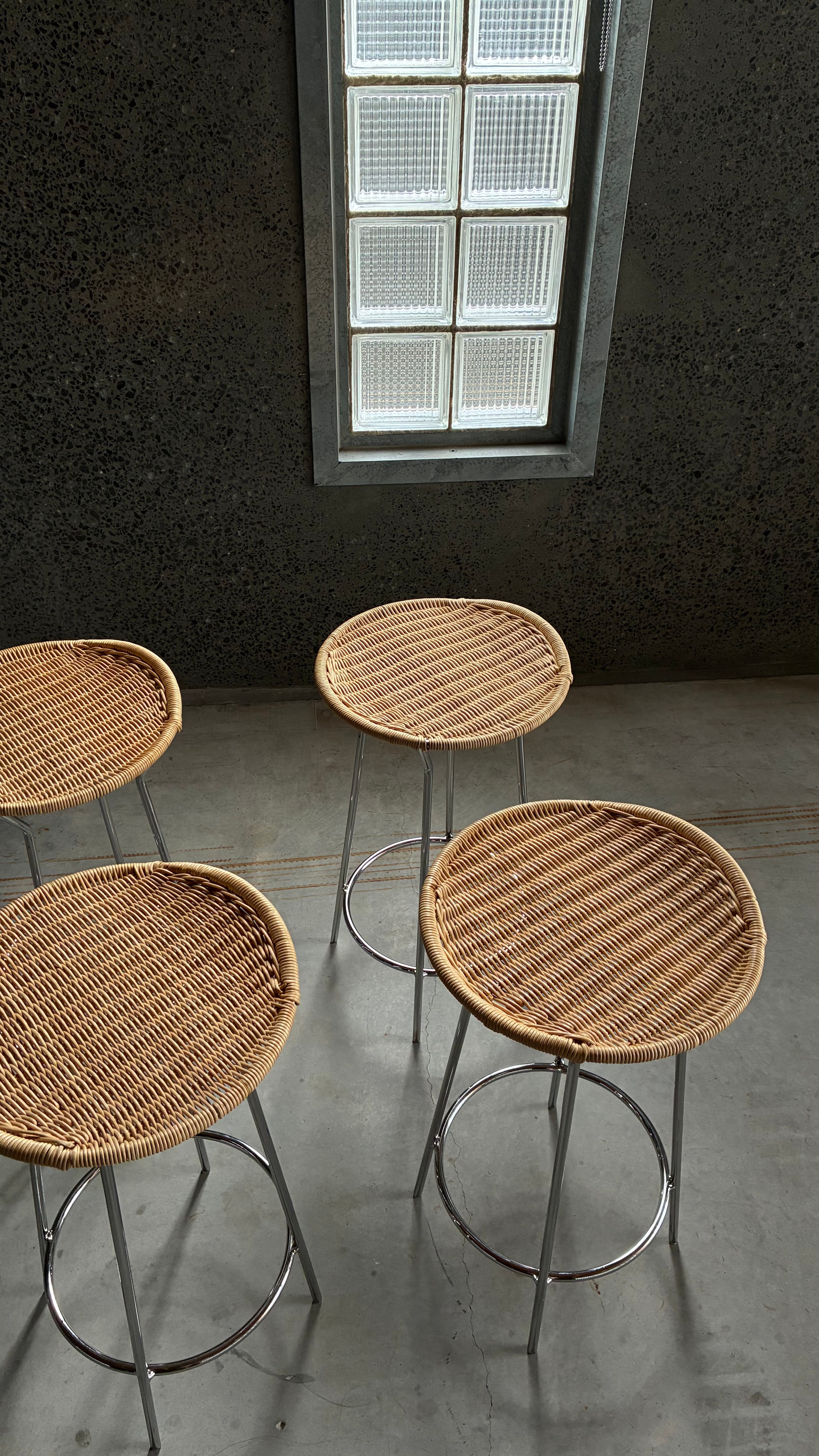 LUCIANO MARSON FOR CASAMANIA & HORM COUNTER STOOLS (SET OF FOUR)