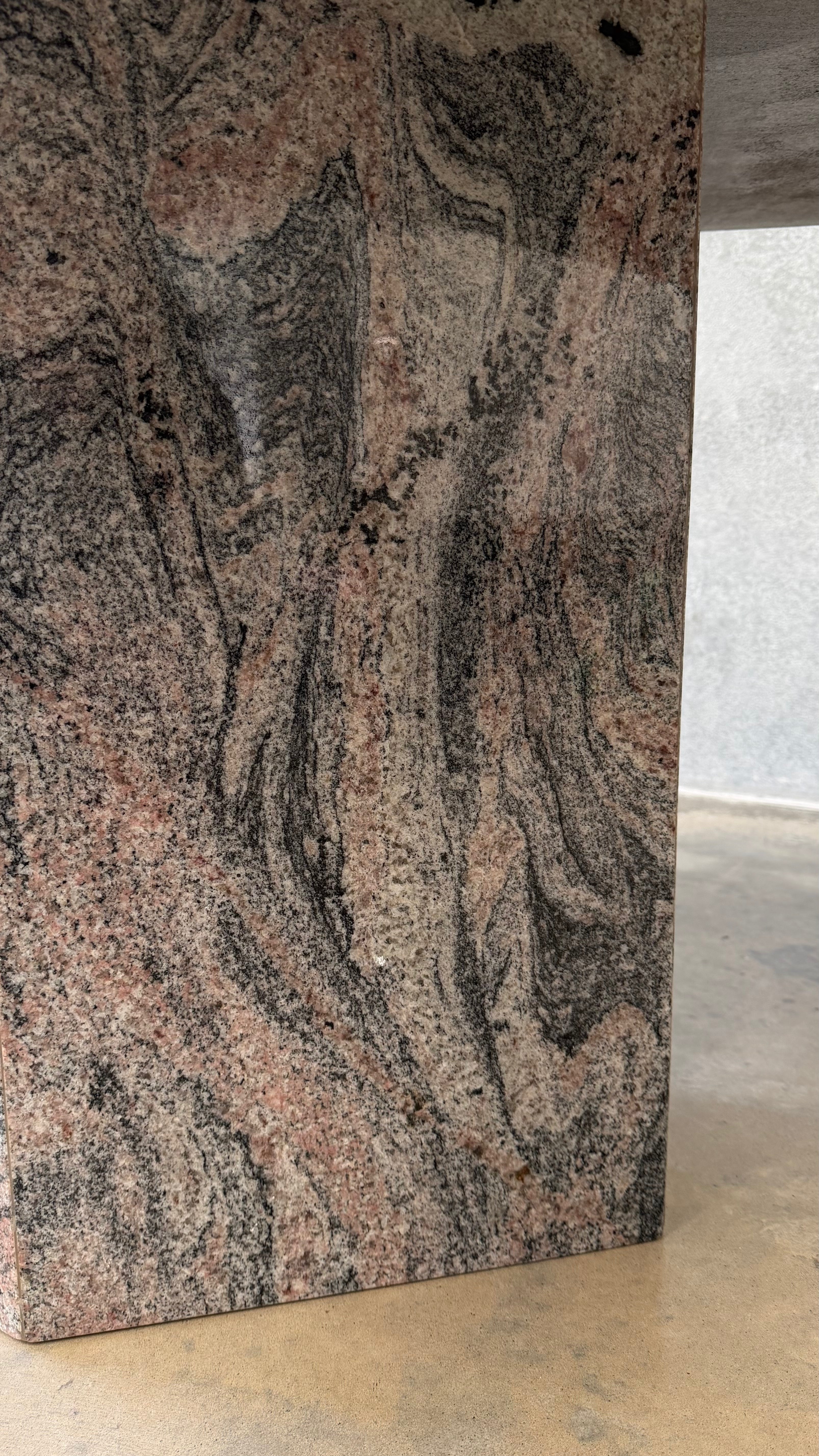 Custom Granite Pedestal Dining Table 1980s