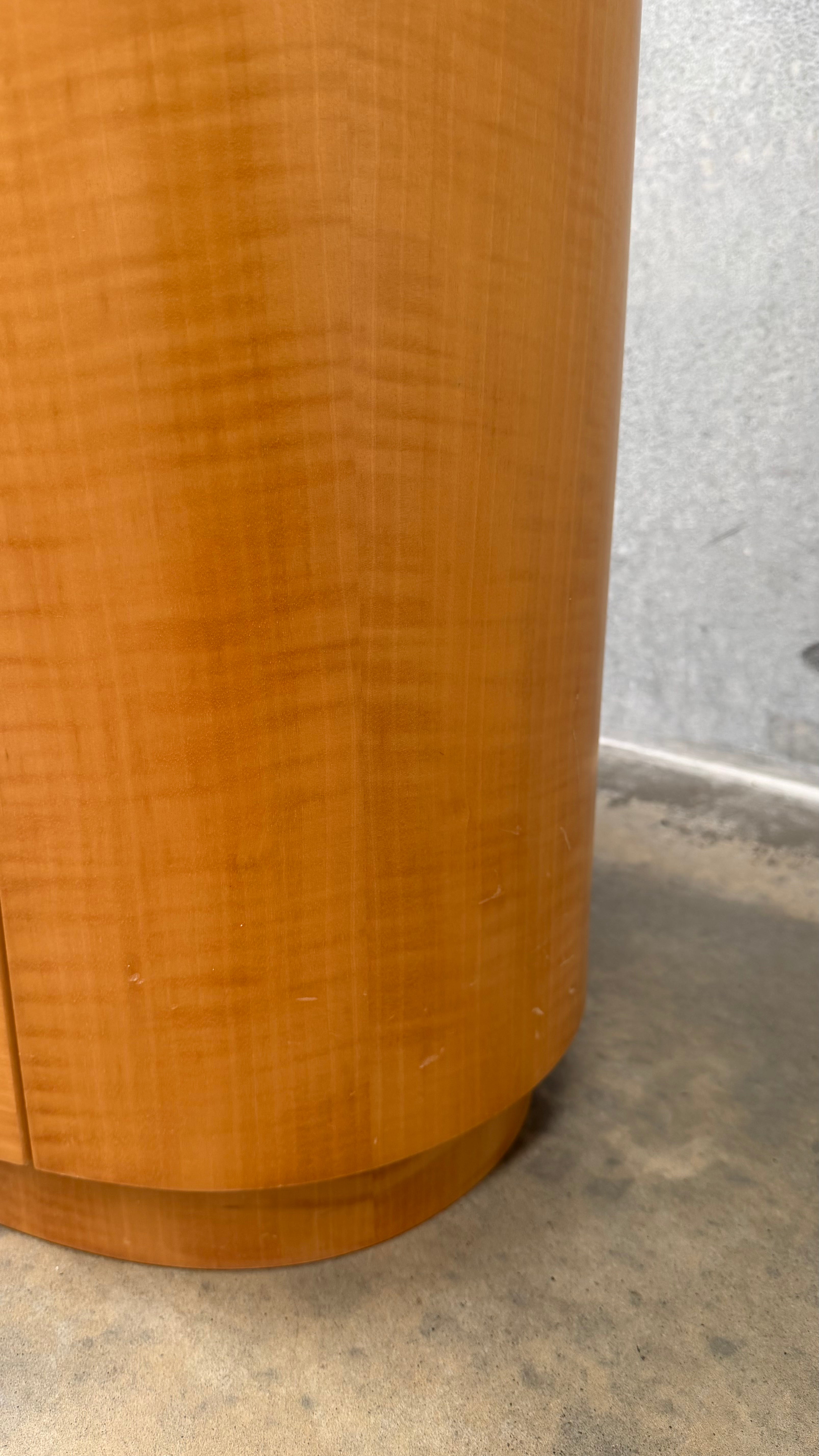 Vintage Pair of Figured Timber Veneer Bedside Tables