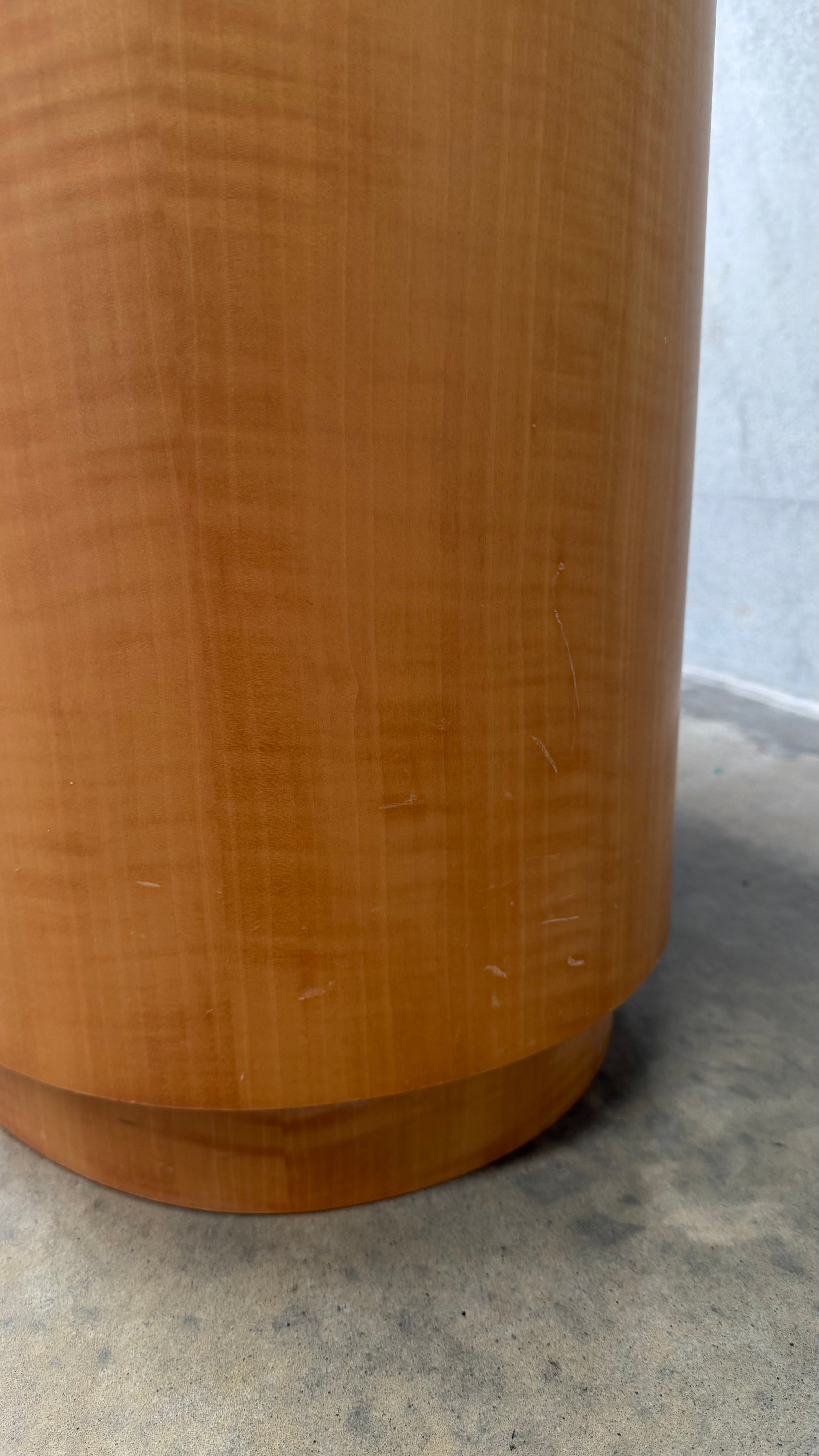 Vintage Pair of Figured Timber Veneer Bedside Tables