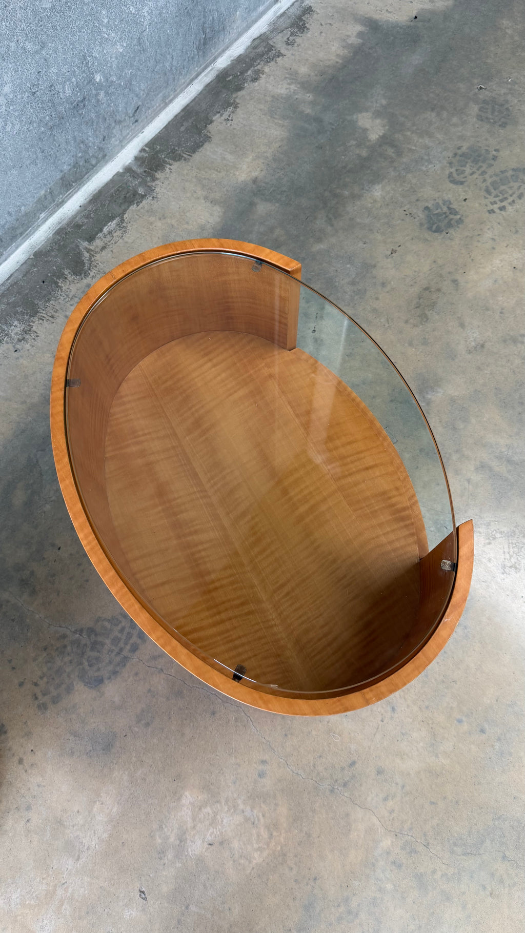 Vintage Pair of Figured Timber Veneer Bedside Tables