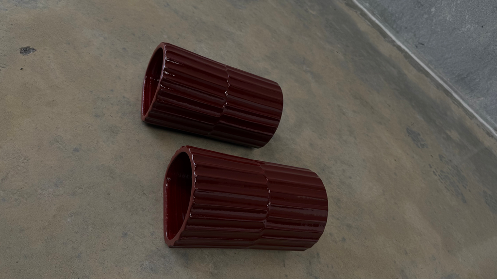 Handmade Fluted Ceramic Wall sconce Portugal
