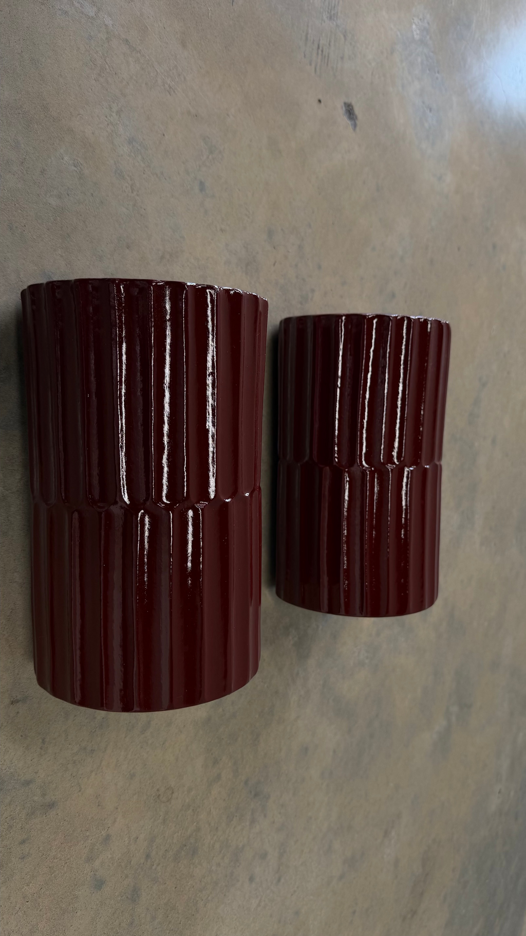Handmade Fluted Ceramic Wall sconce Portugal