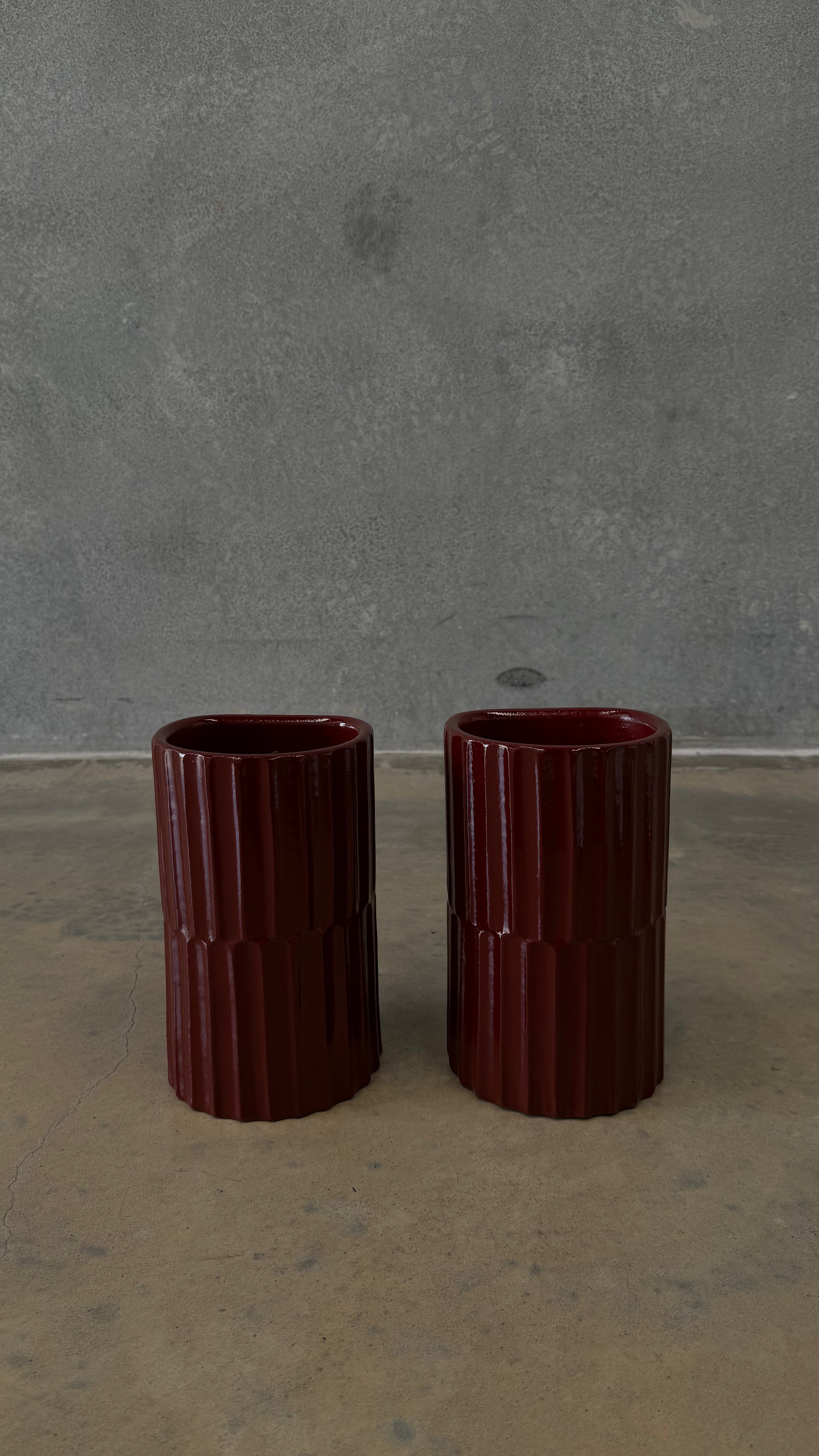 Handmade Fluted Ceramic Wall sconce Portugal