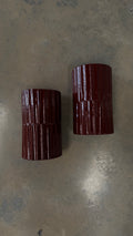 Handmade Fluted Ceramic Wall sconce Portugal