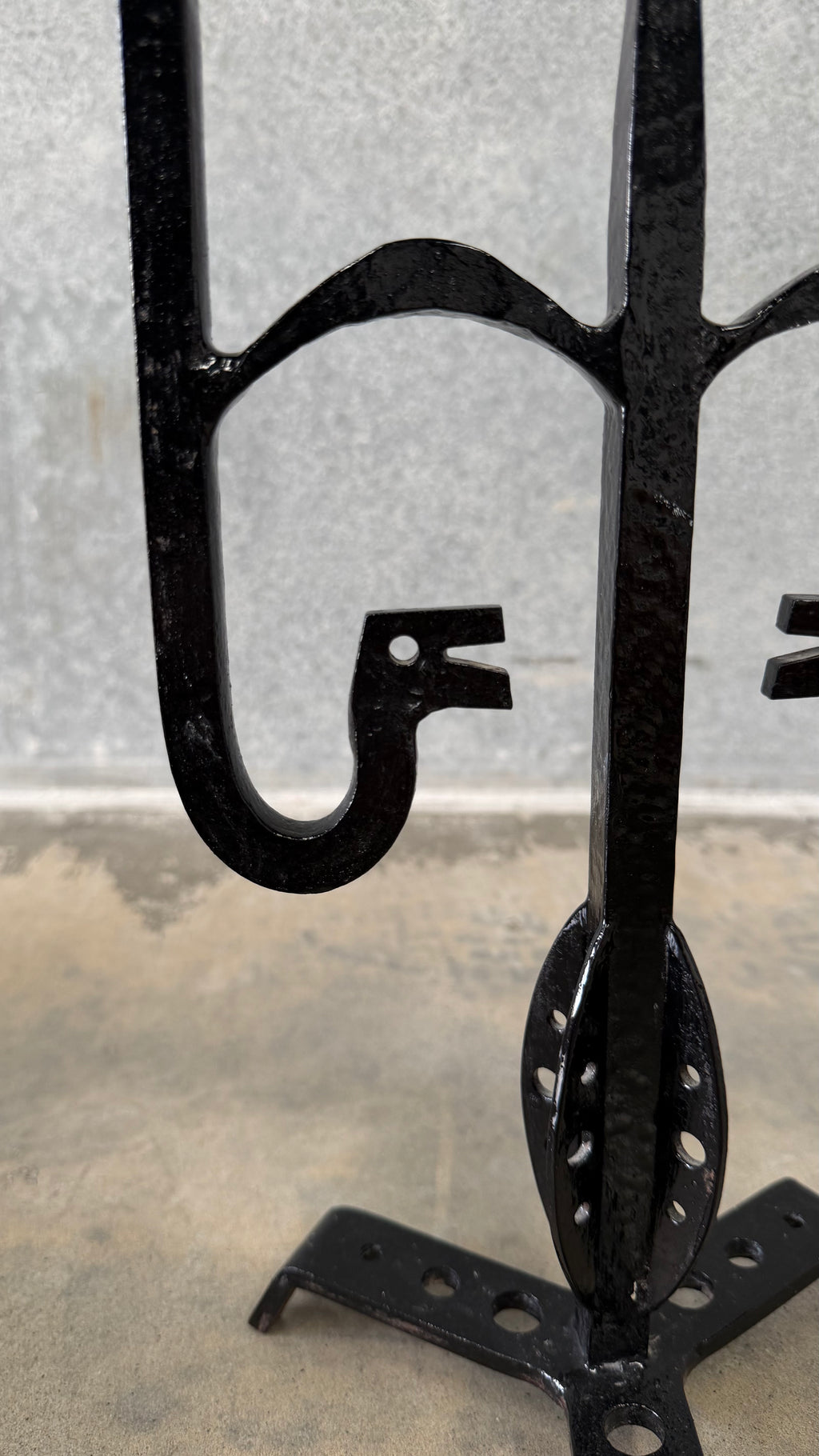 Brutalist Wrought Iron Candelabra