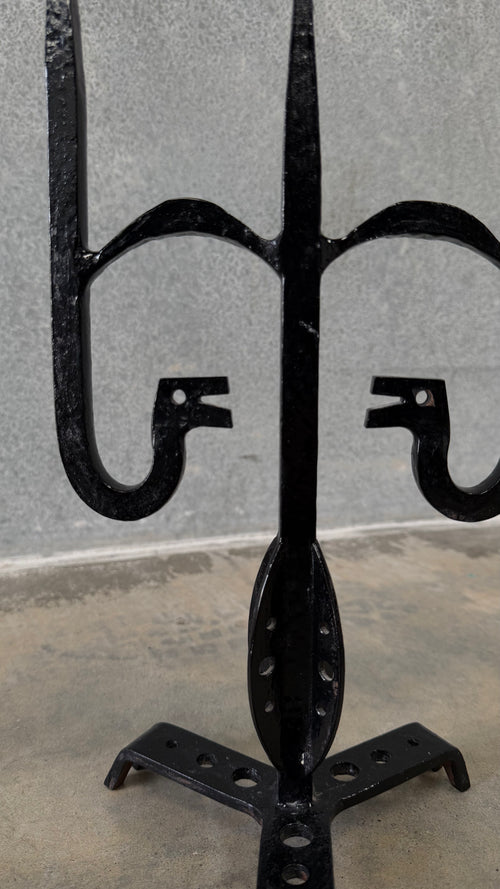 Brutalist Wrought Iron Candelabra