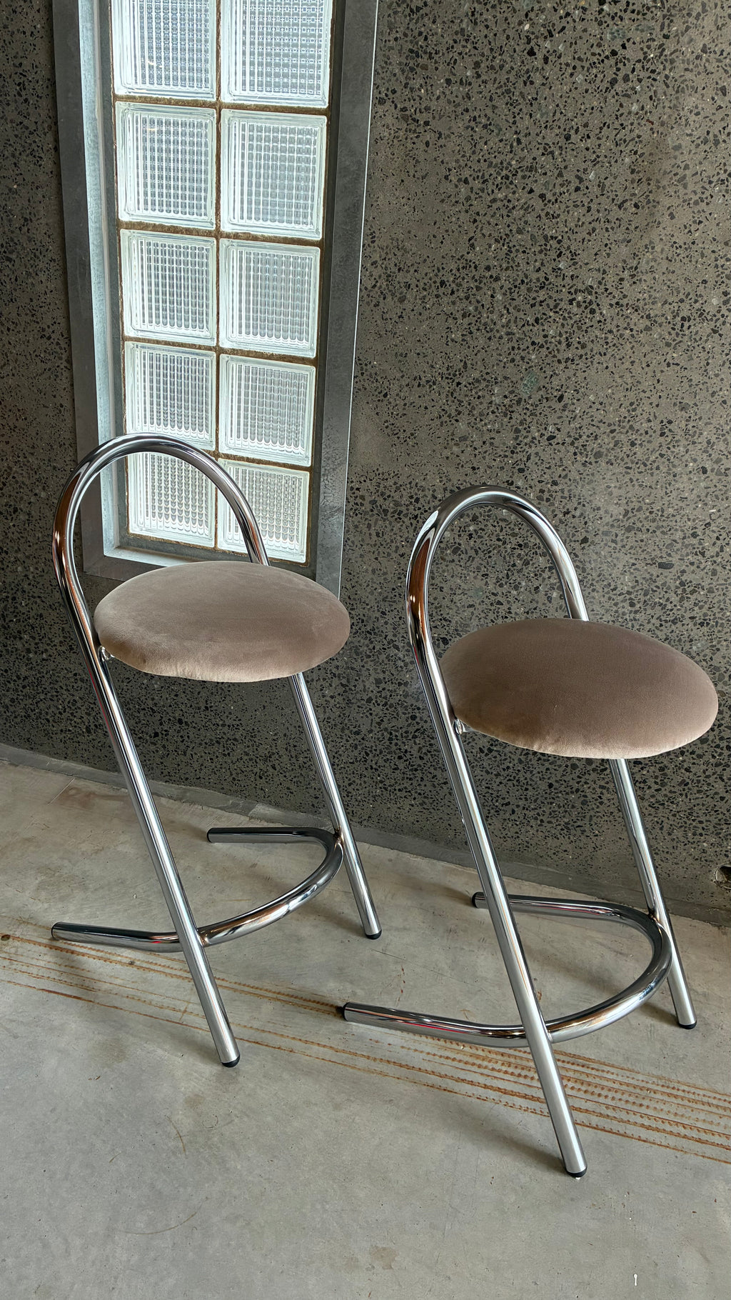 POSTMODERN CANTILEVER STOOLS (PAIR)