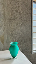 Murano Satin Glass Vase, Italy 1980s