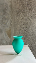 Murano Satin Glass Vase, Italy 1980s