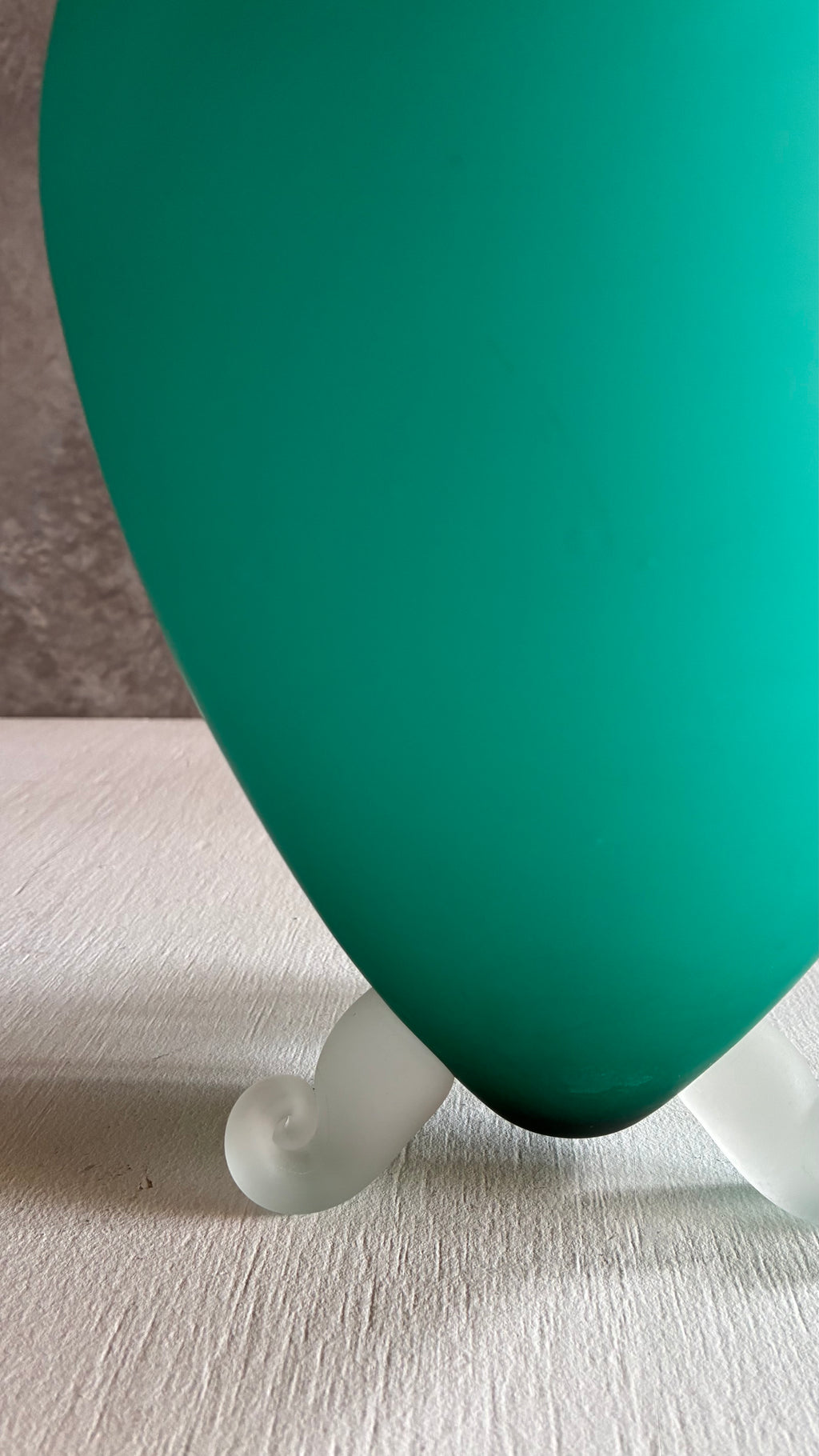 Murano Satin Glass Vase, Italy 1980s