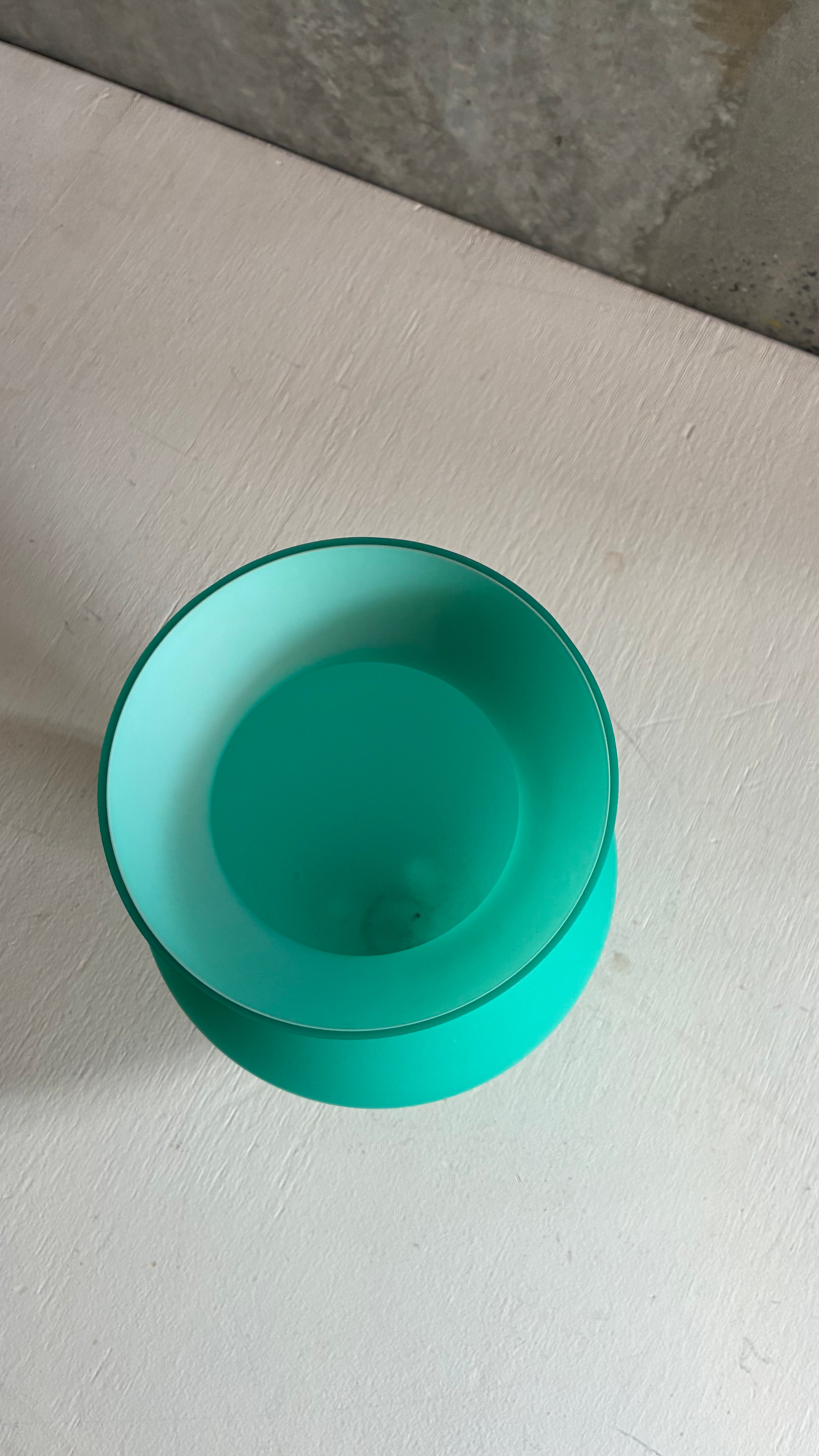 Murano Satin Glass Vase, Italy 1980s