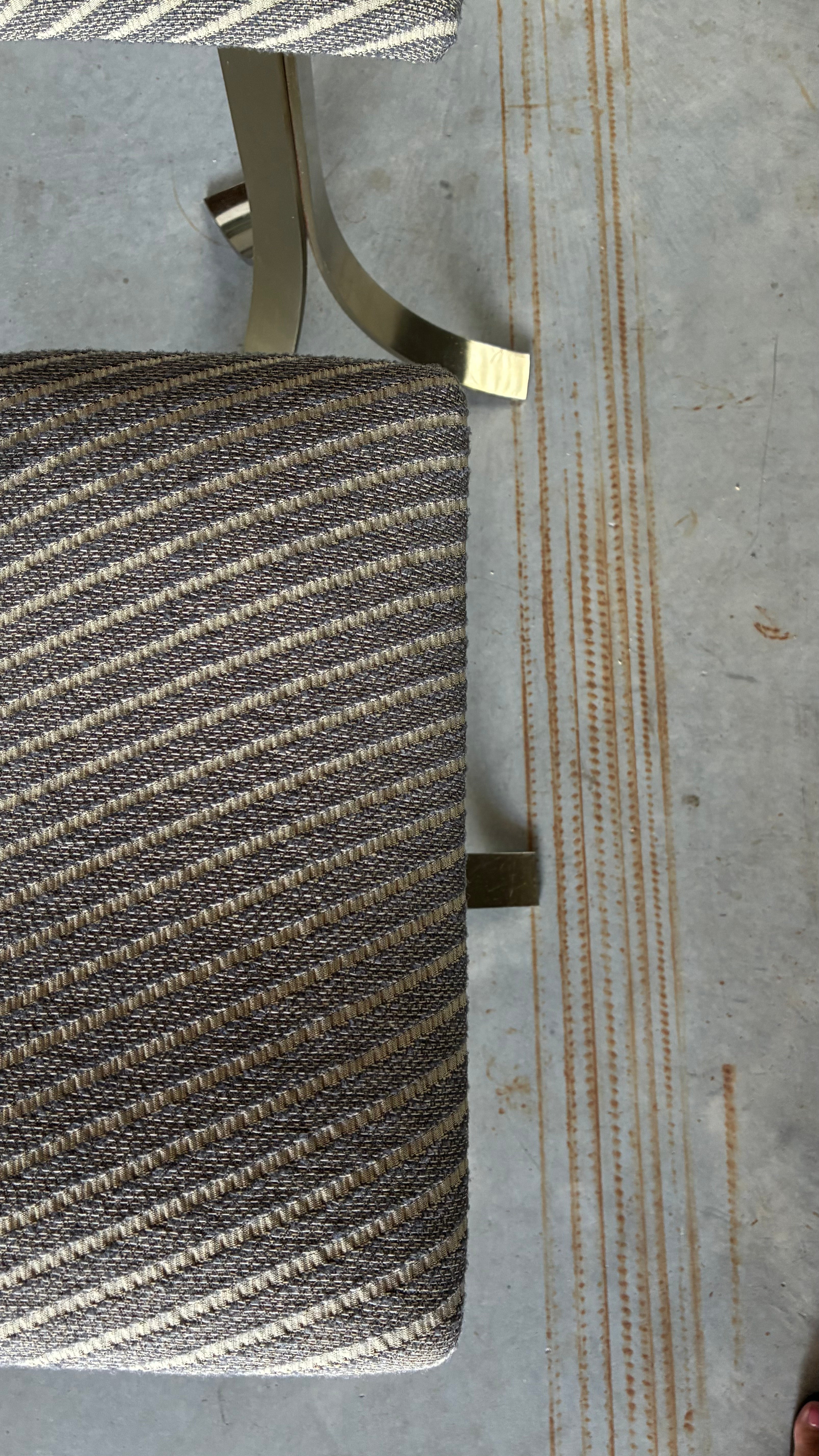 Pair of Italian Brass Pedestal Bar Stools 1970s