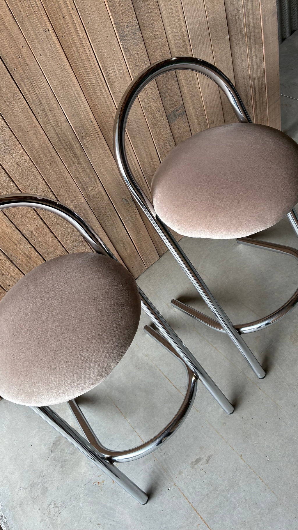 POSTMODERN CANTILEVER STOOLS (PAIR)