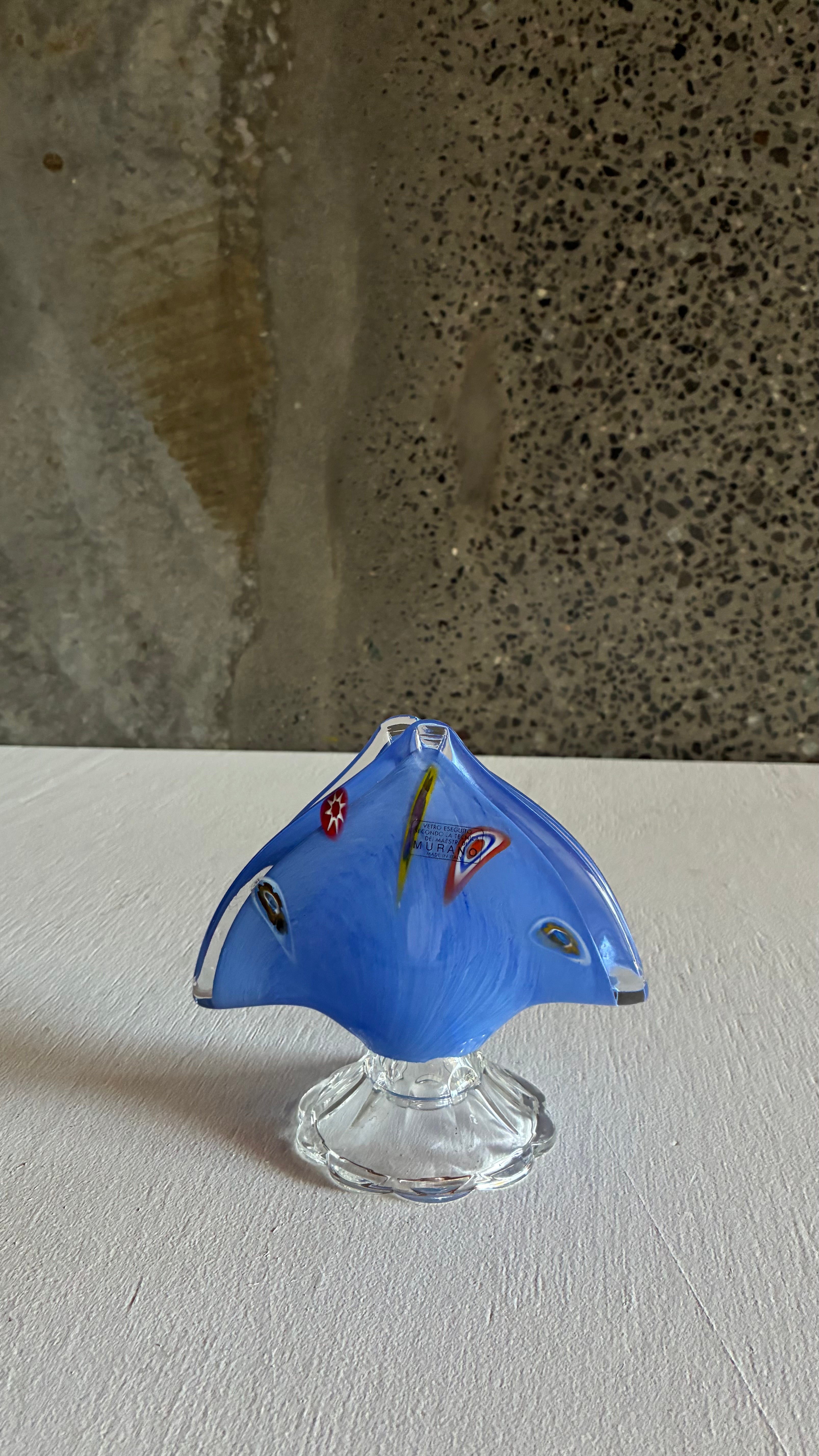 Murano Glass Fan Vase