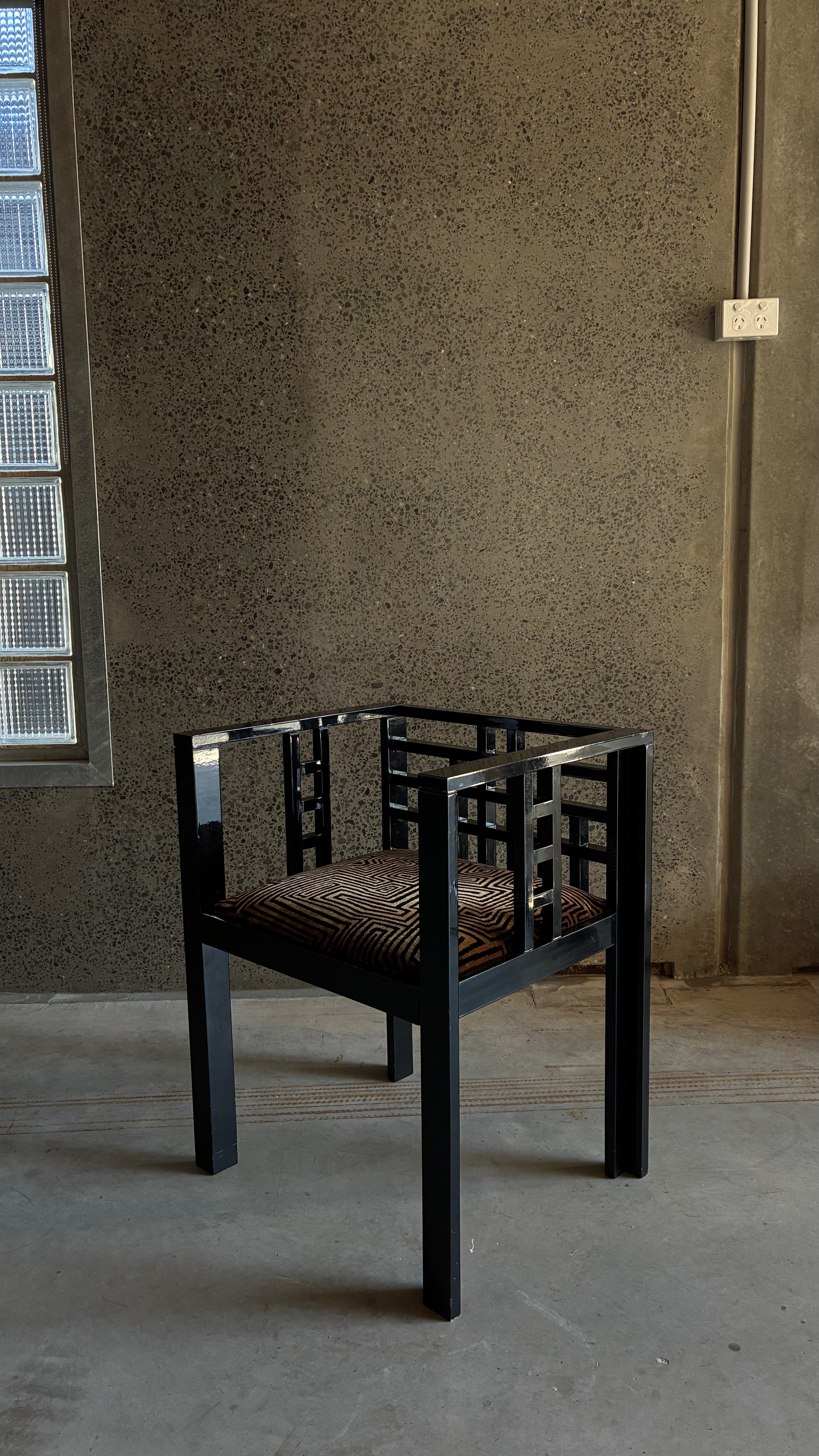 Italian Armchair in Dedar Milano Jamu Jungle 1980s