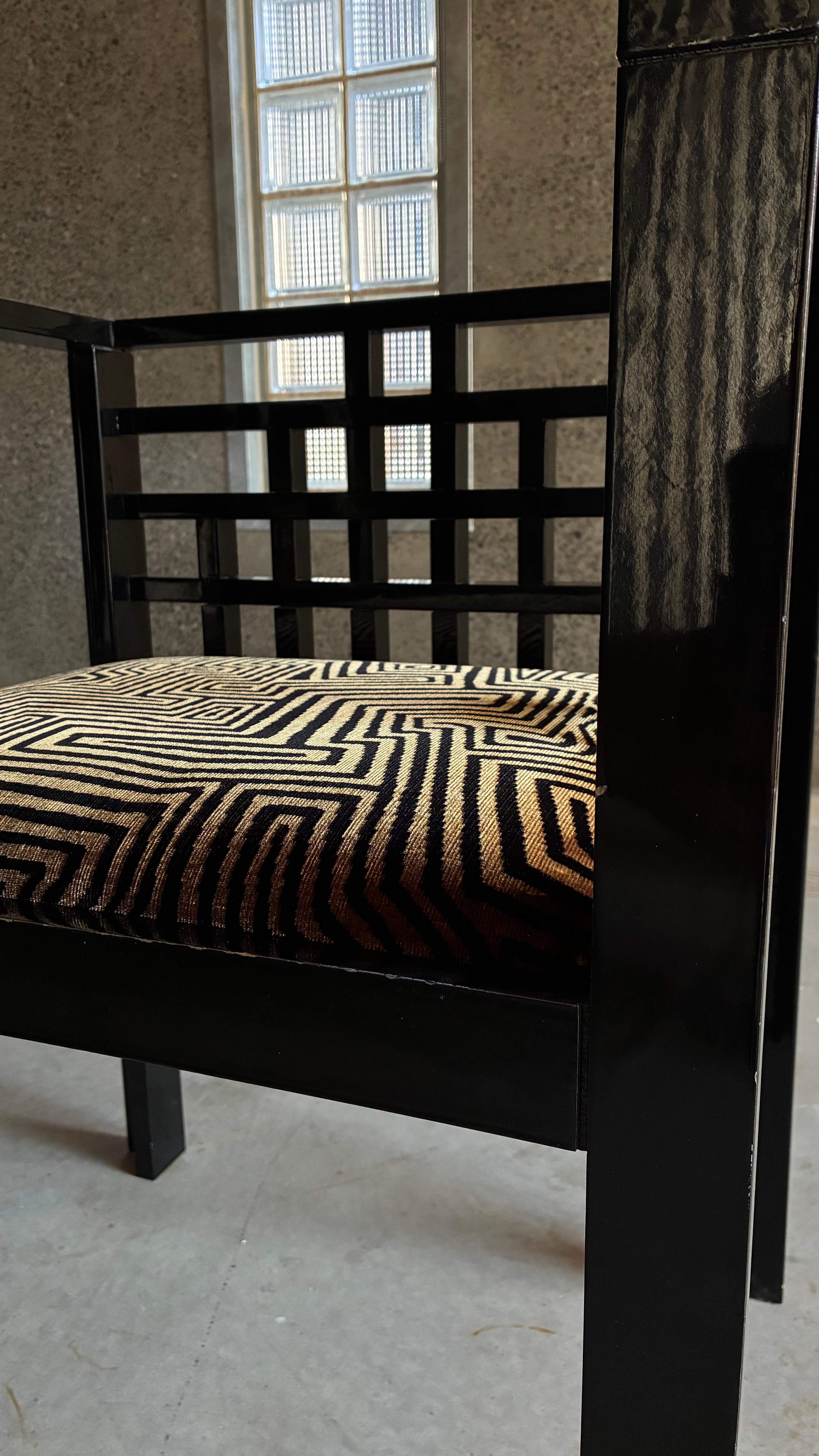 Italian Armchair in Dedar Milano Jamu Jungle 1980s