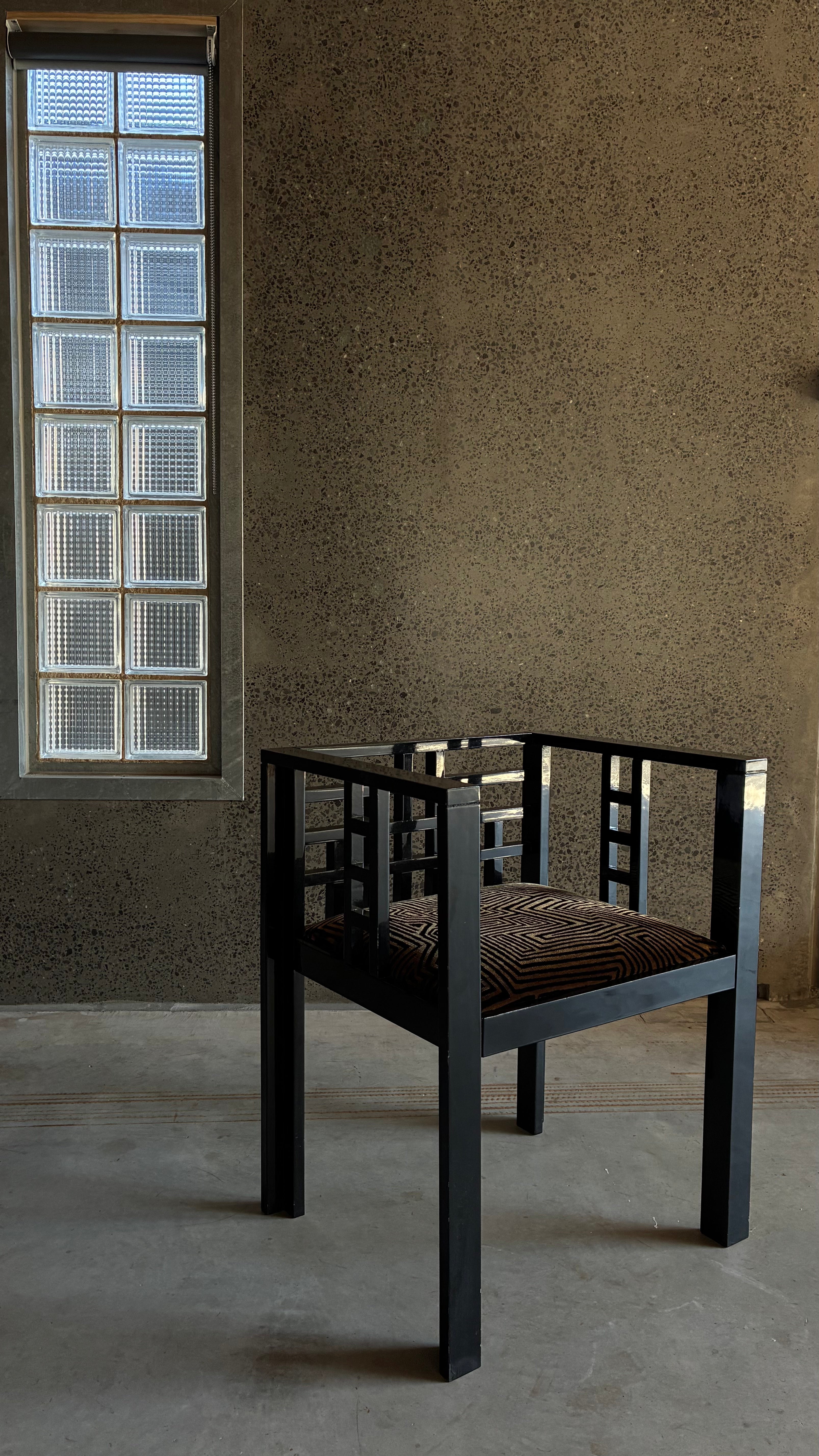 Italian Armchair in Dedar Milano Jamu Jungle 1980s