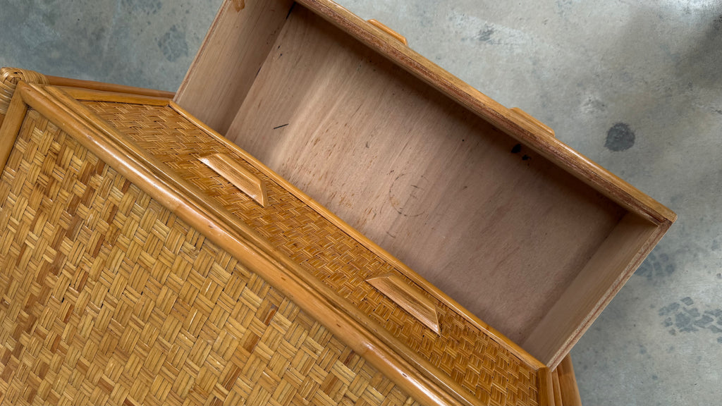 Rattan and Woven Cane Chest of Drawers