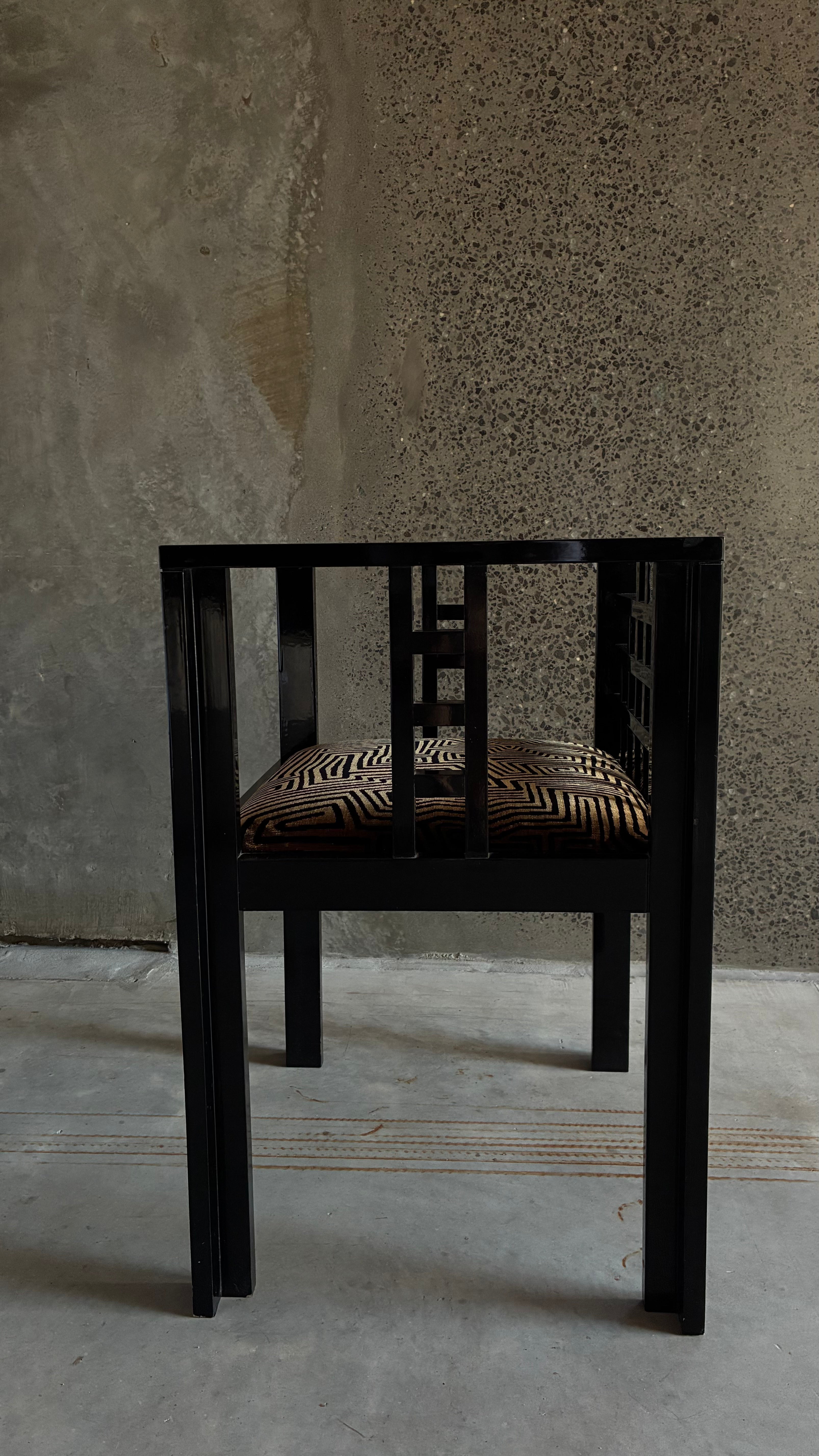 Italian Armchair in Dedar Milano Jamu Jungle 1980s