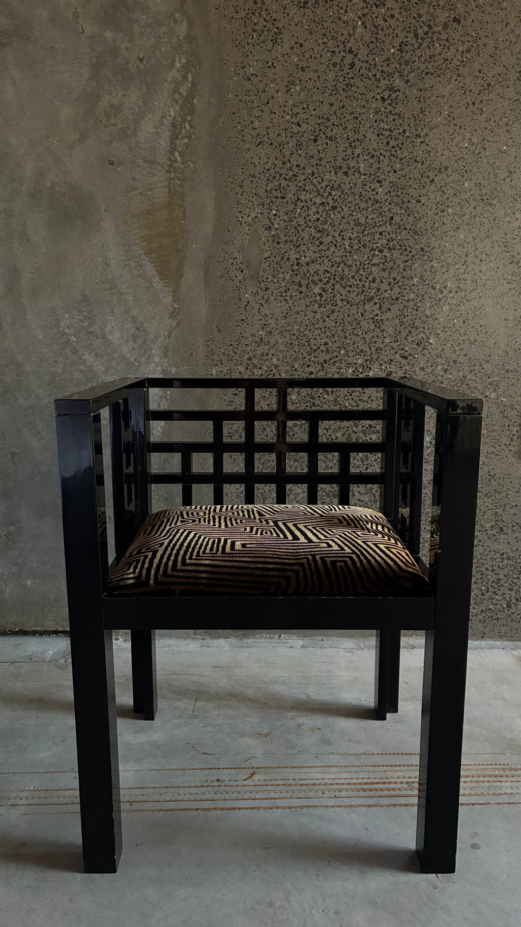 Italian Armchair in Dedar Milano Jamu Jungle 1980s