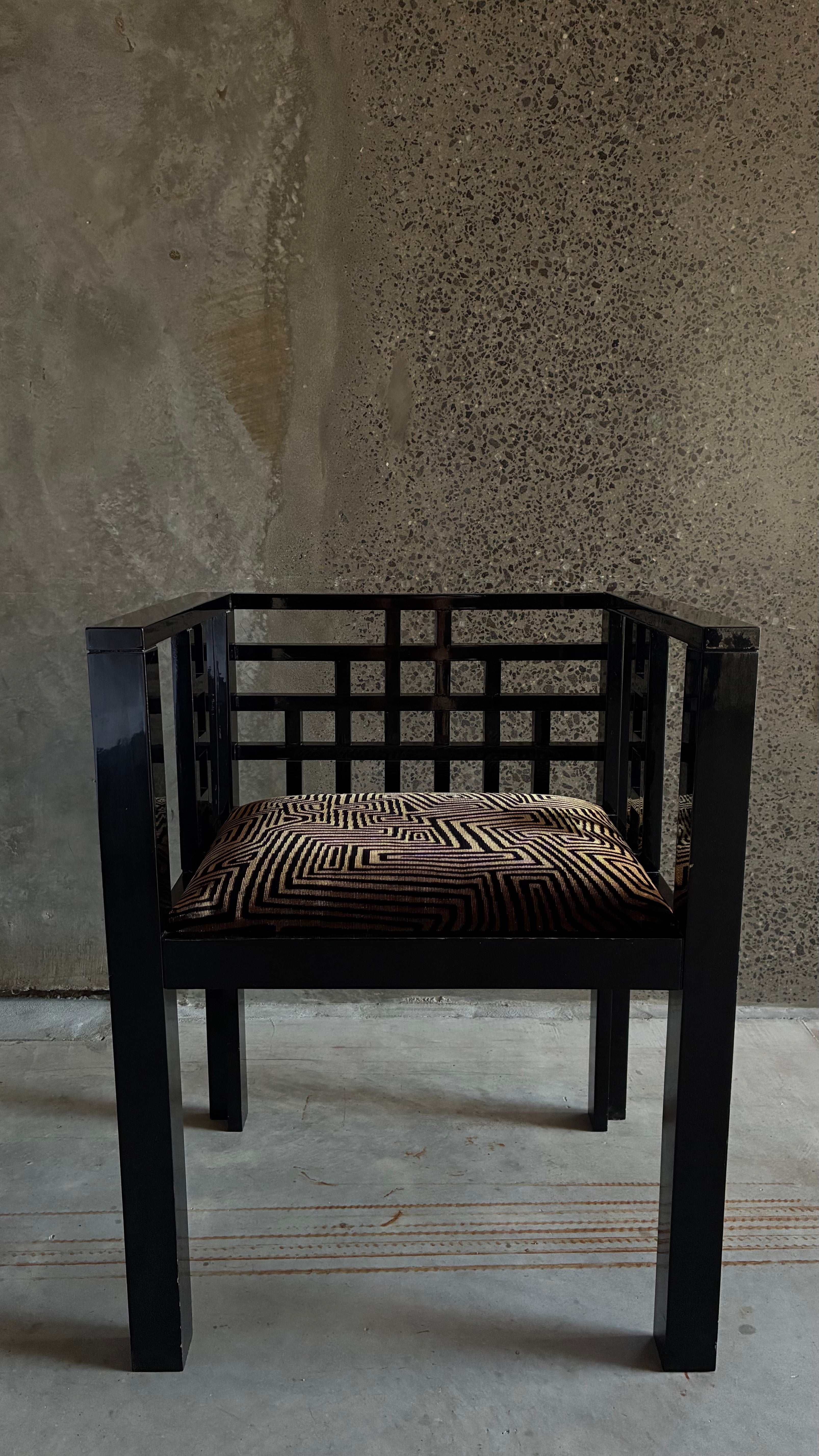 Italian Armchair in Dedar Milano Jamu Jungle 1980s