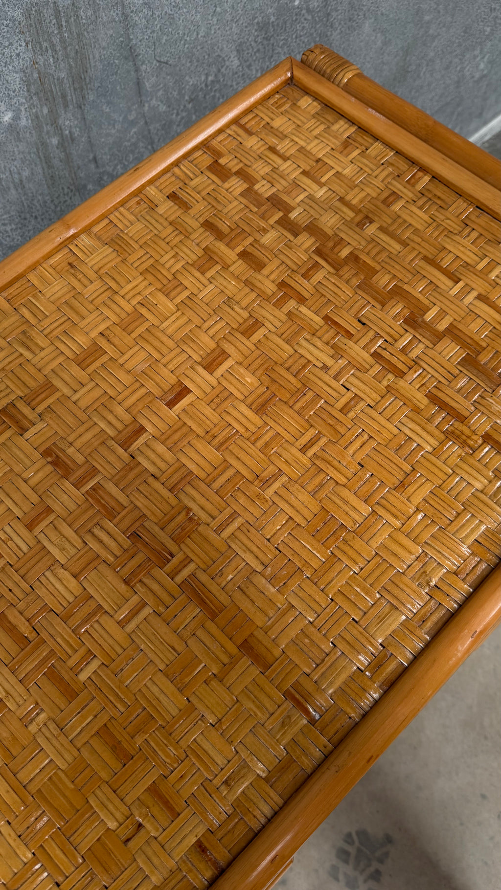 Rattan and Woven Cane Chest of Drawers
