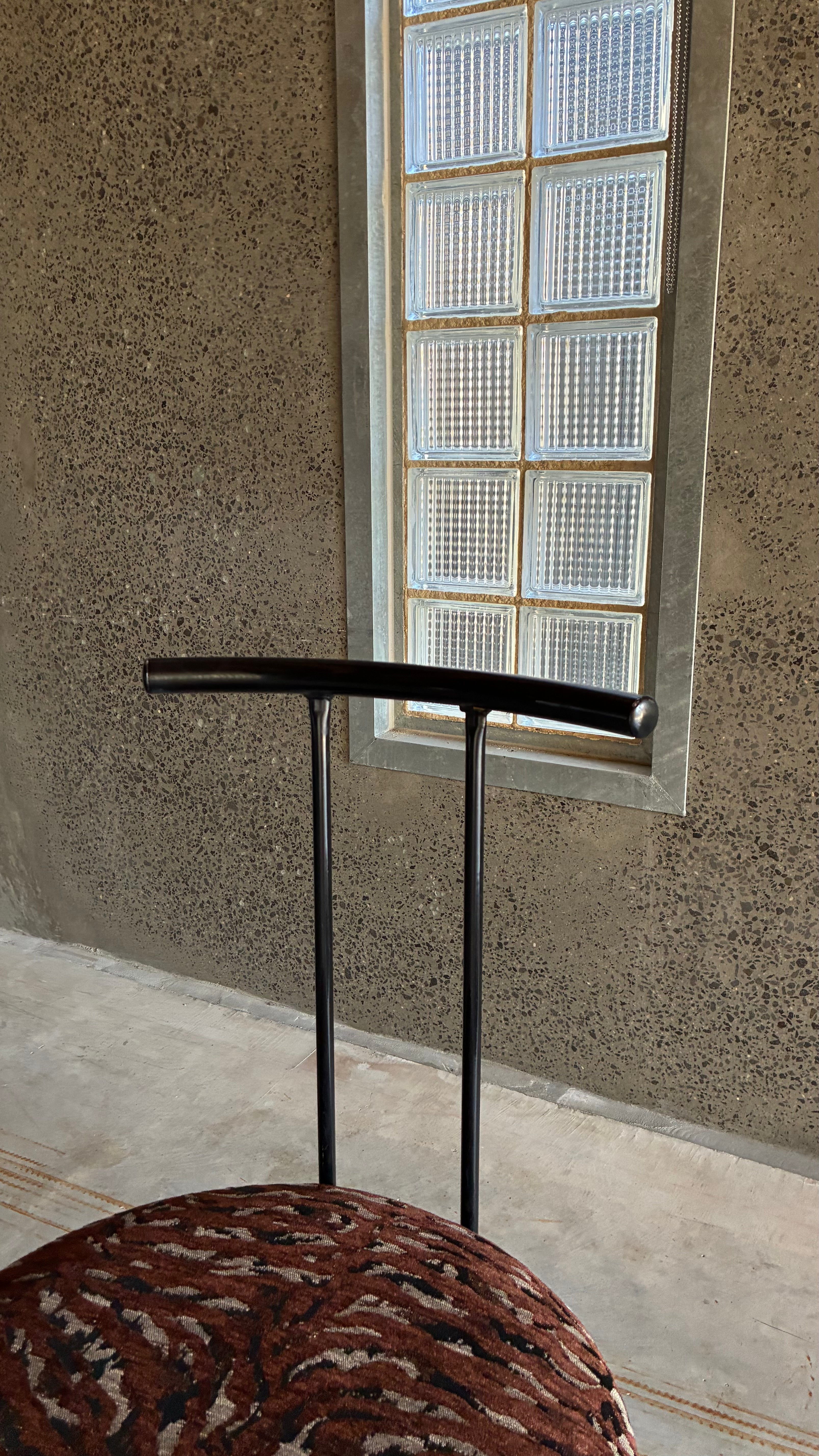 Pair of Postmodern Metal Café Chairs