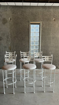 Vintage Italian Style Decorative Iron Counter stools 1980s