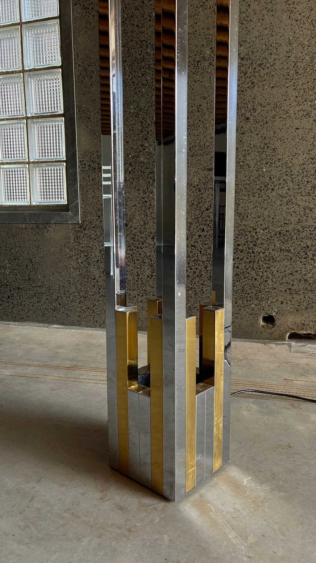 Willy Rizzo Floor Lamp for Lumica, Italy 1970s