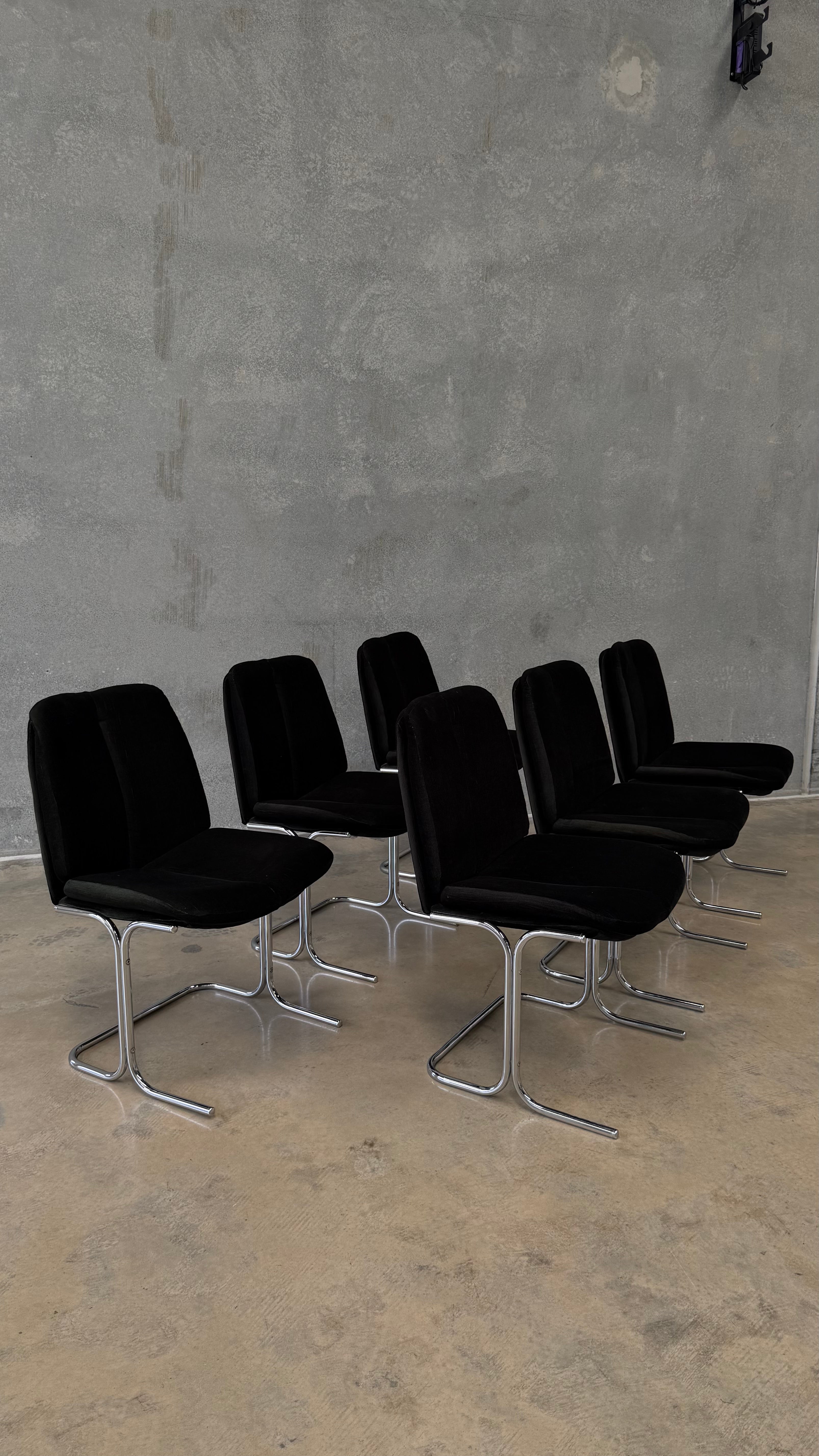 Eleganza Dining Chairs Attributed to Tim Bates for Pieff 1970s (set of six)
