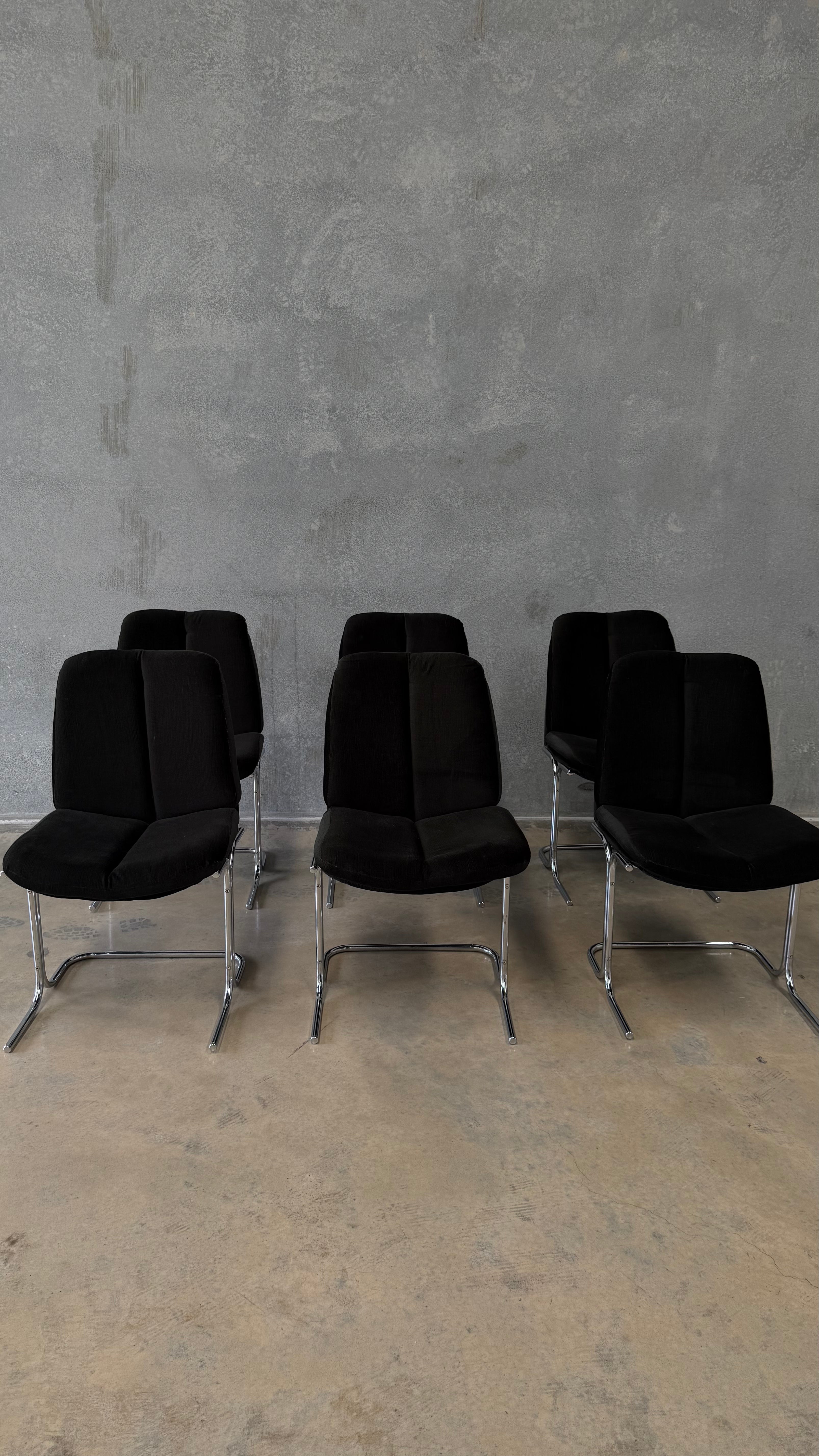 Eleganza Dining Chairs Attributed to Tim Bates for Pieff 1970s (set of six)