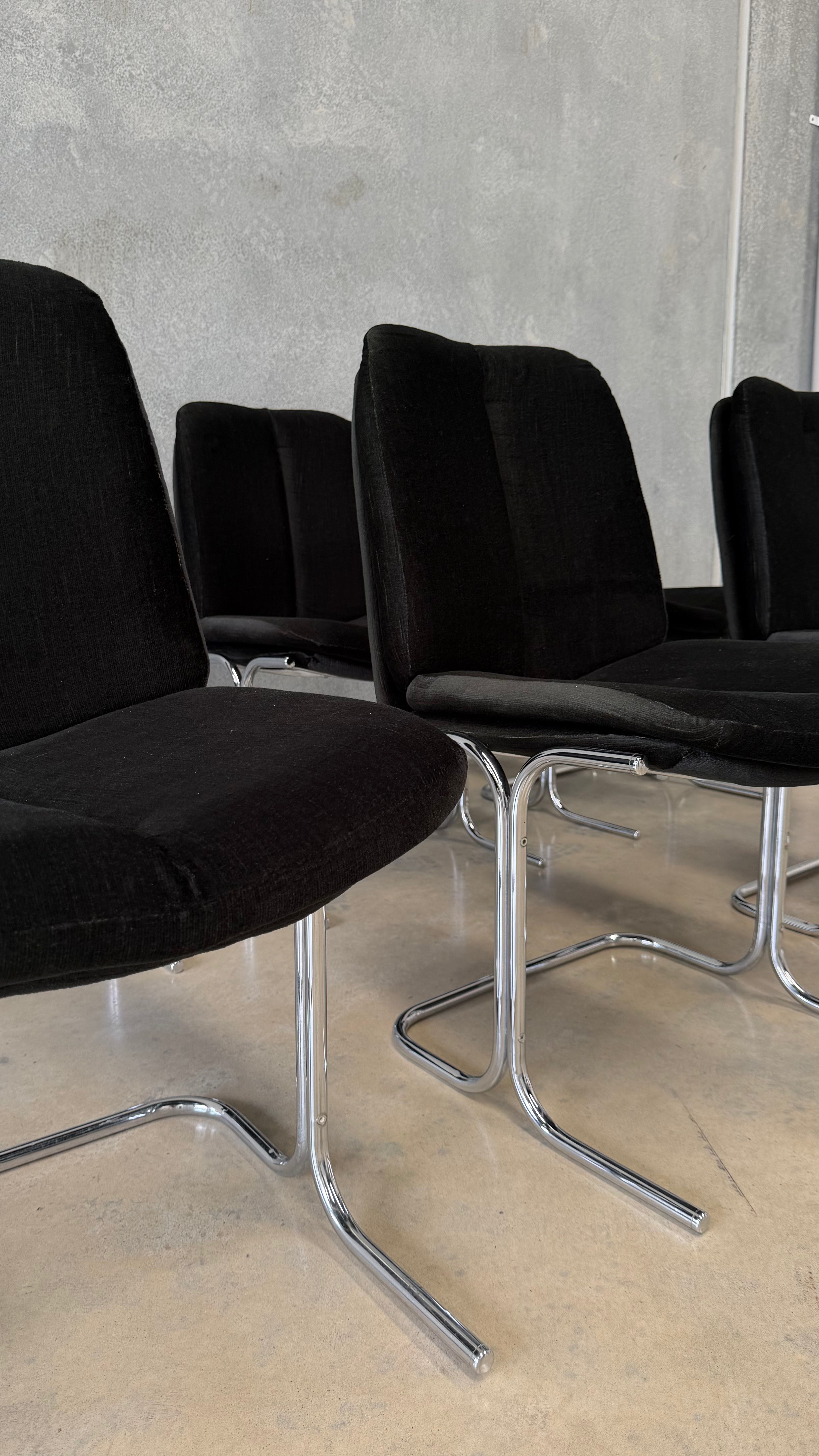 Eleganza Dining Chairs Attributed to Tim Bates for Pieff 1970s (set of six)